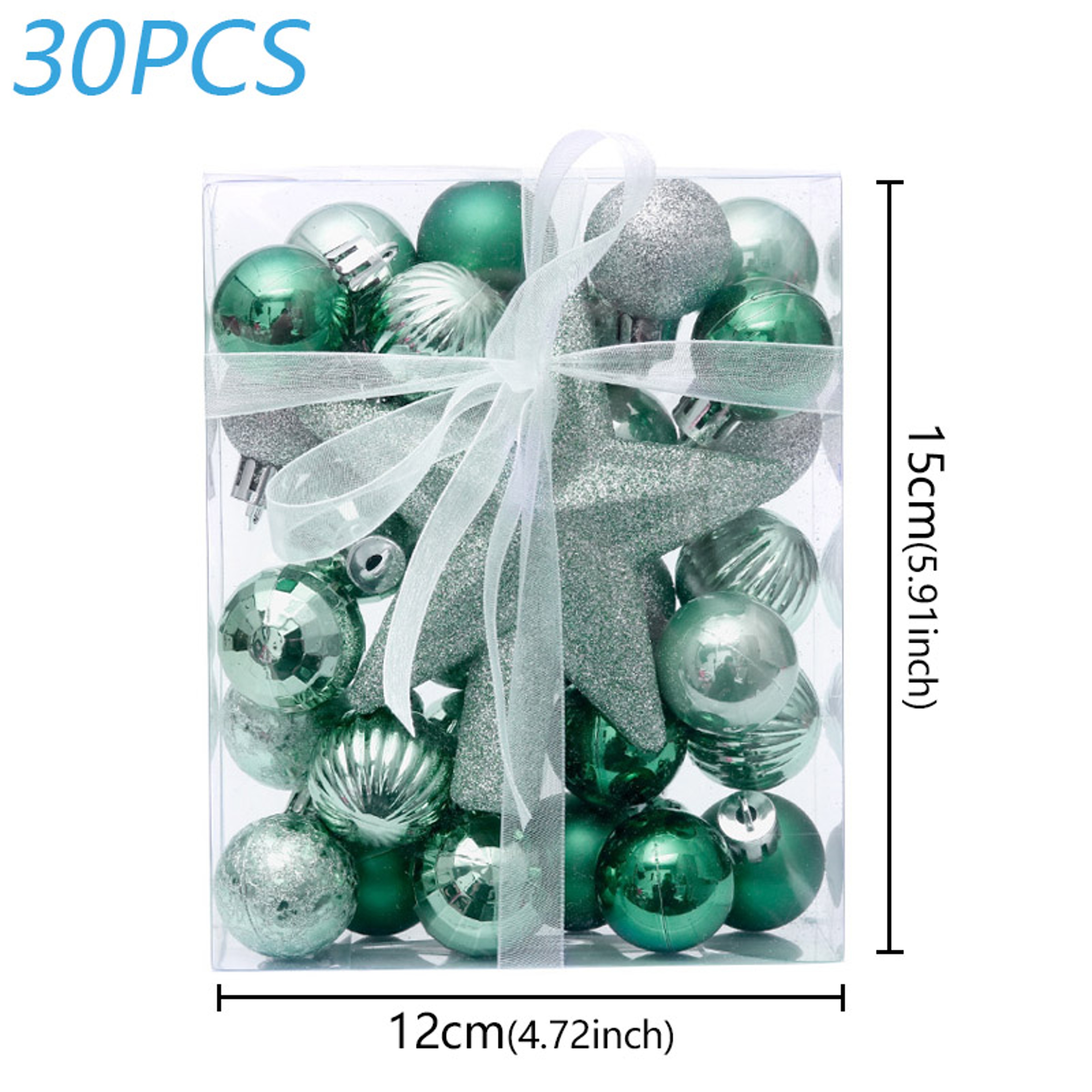Christmas Tree Ornament, Holiday Pendant, Christmas Balls, Wedding Party Decor, Festive New Year Gift – view 10