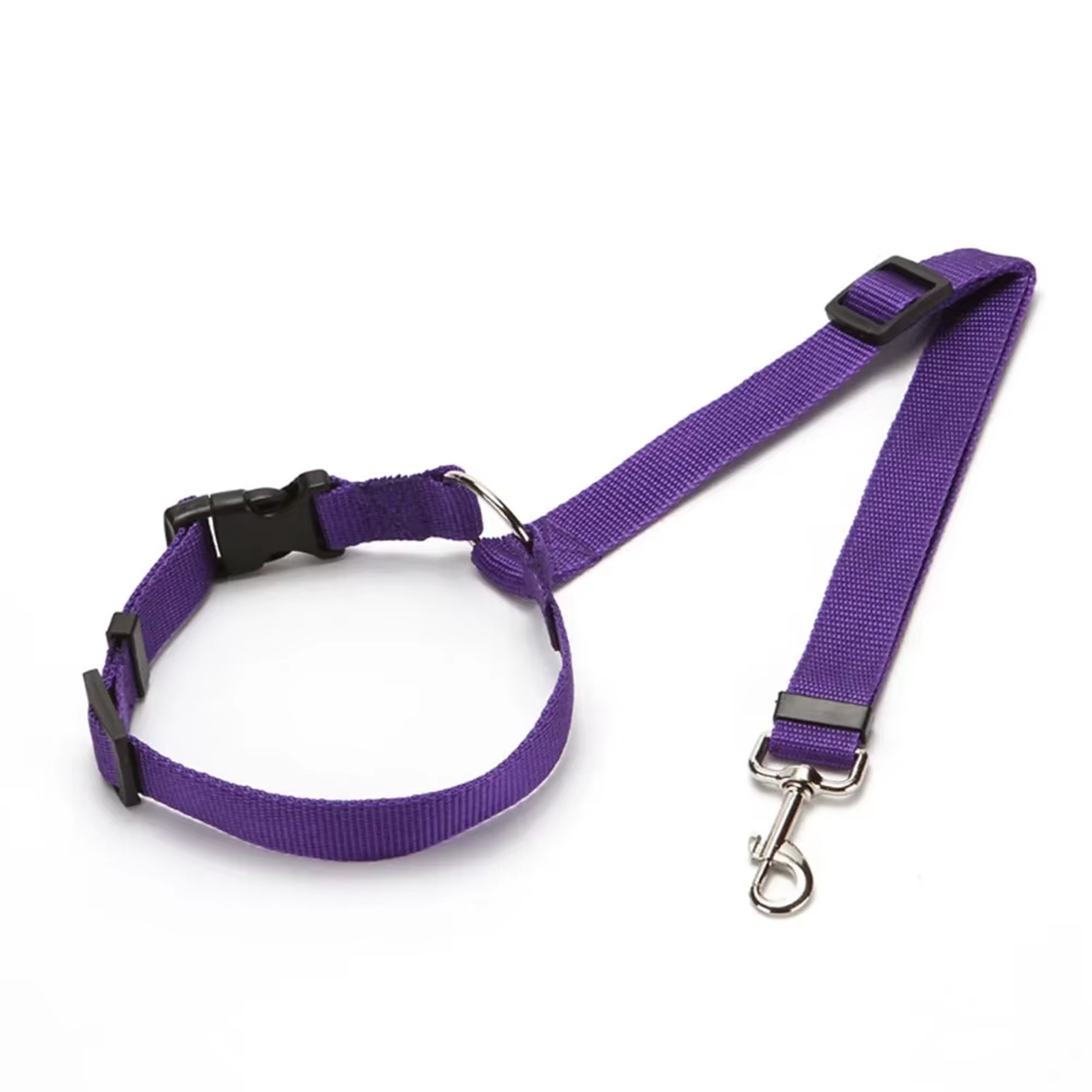 Adjustable Dogs Harness Collar, Solid Color Two in One Pet Car Seat Belt, Backseat Safety Belt, Nylon Lead Leash, Pet – view 13