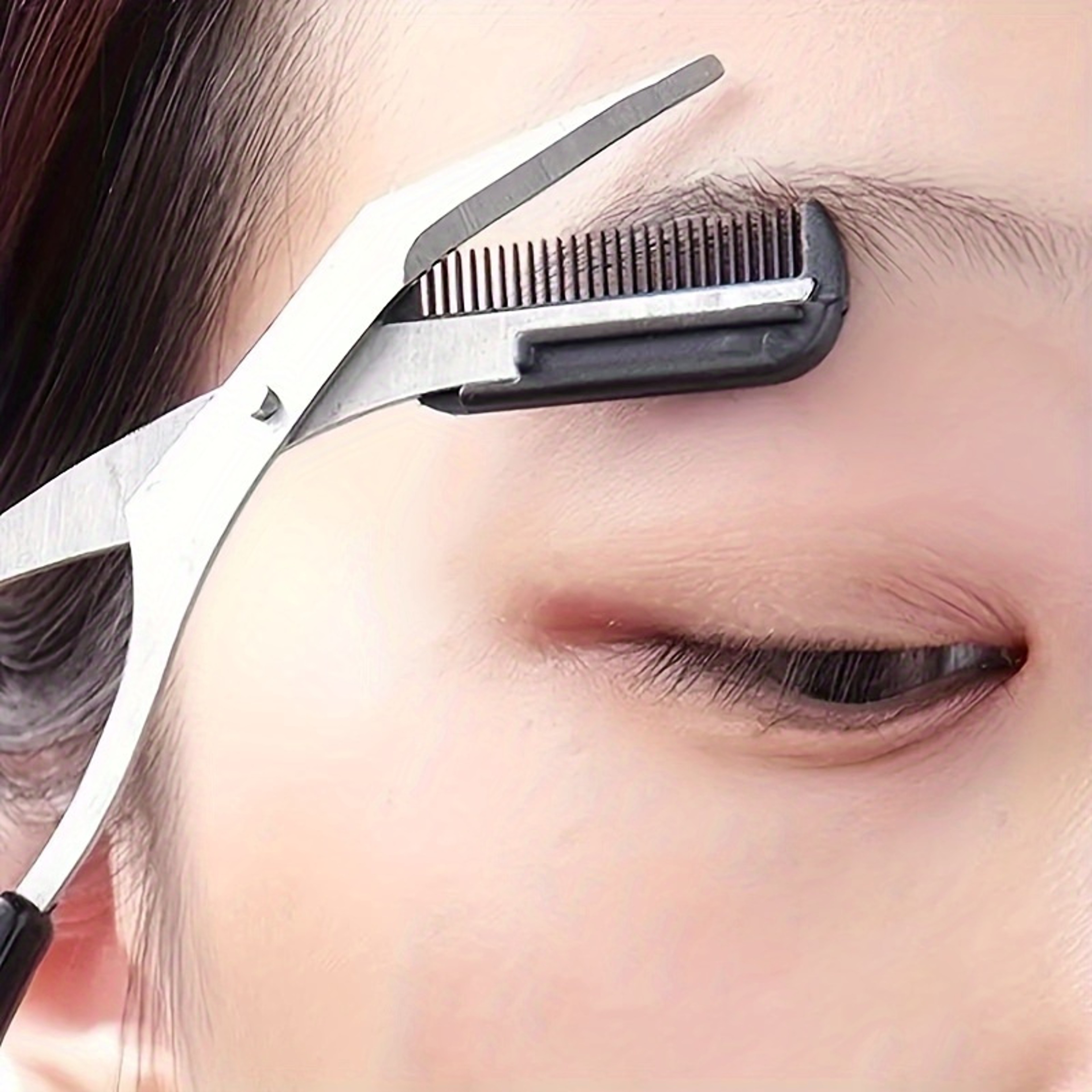 Safe Eyebrow Trimming Makeup Tool, Precise Creation Of Perfect Eyebrow Shape, Stainless Steel Eyebrow Trimming Scissors – view 2