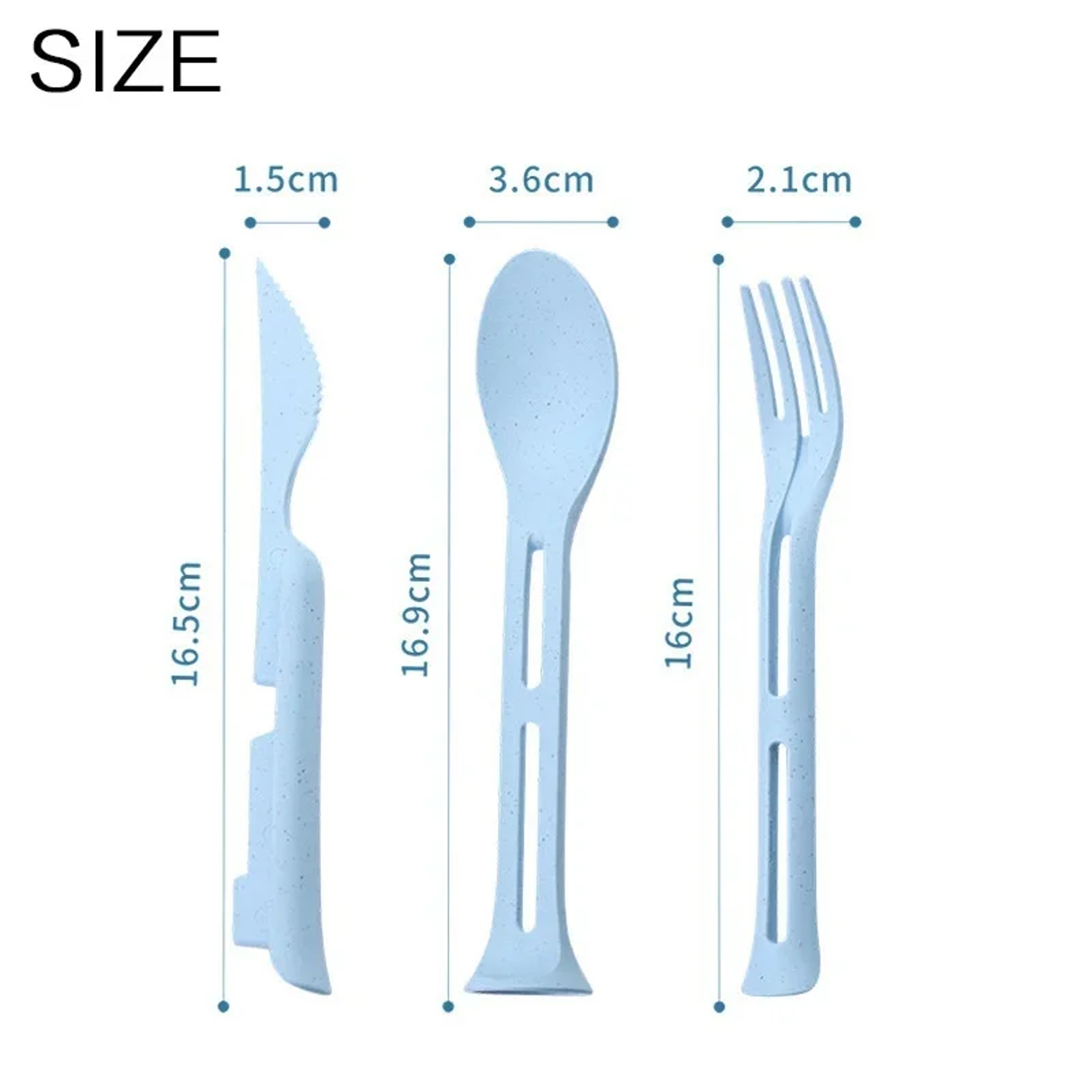 Dinnerware Detachable Cutlery Travel, Portable Tableware Set Wheat Straw Camping Cutlery Set Tableware Picnic Dinnerware – view 6