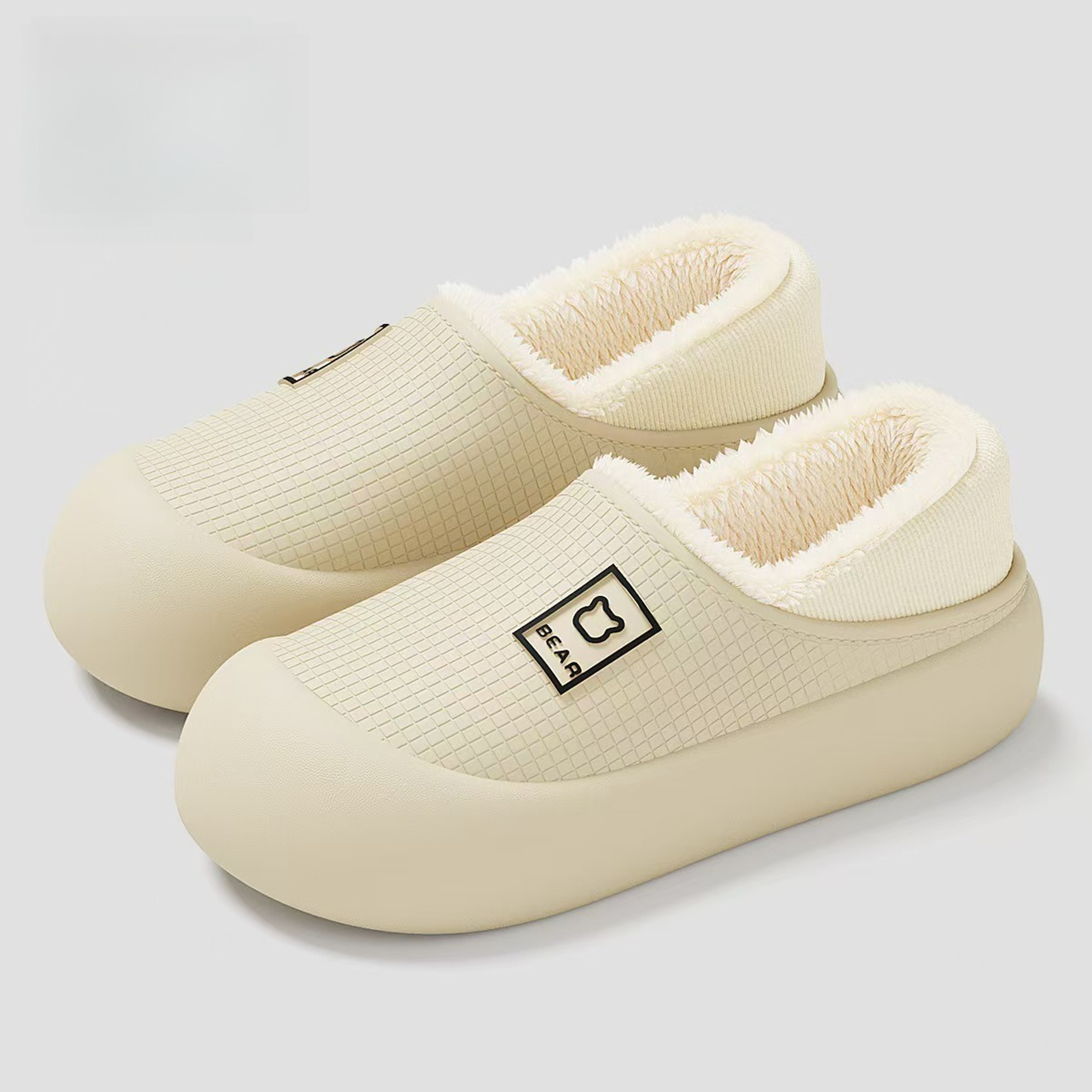 New Style Heeled Indoor Home Thick Sole Womens Slippers Winter NonSlip Fleece Lined Warm Slippers 8