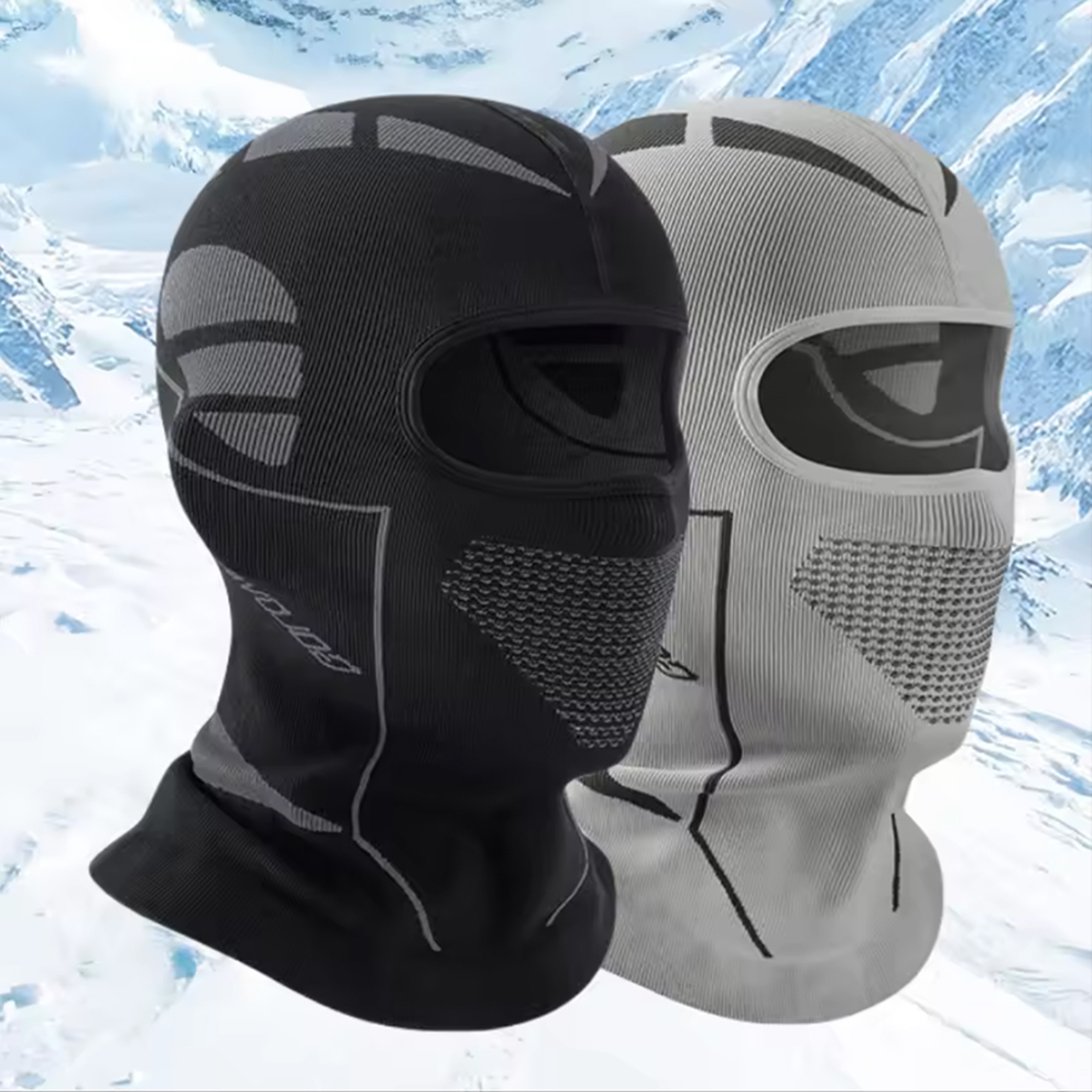 Winter Ski Hat Full Face Mask, Men Women Cold-Proof Thermal Scarf, Ski Cycling Hunting Head Neck Cover Helmet Liner Cap – view 1