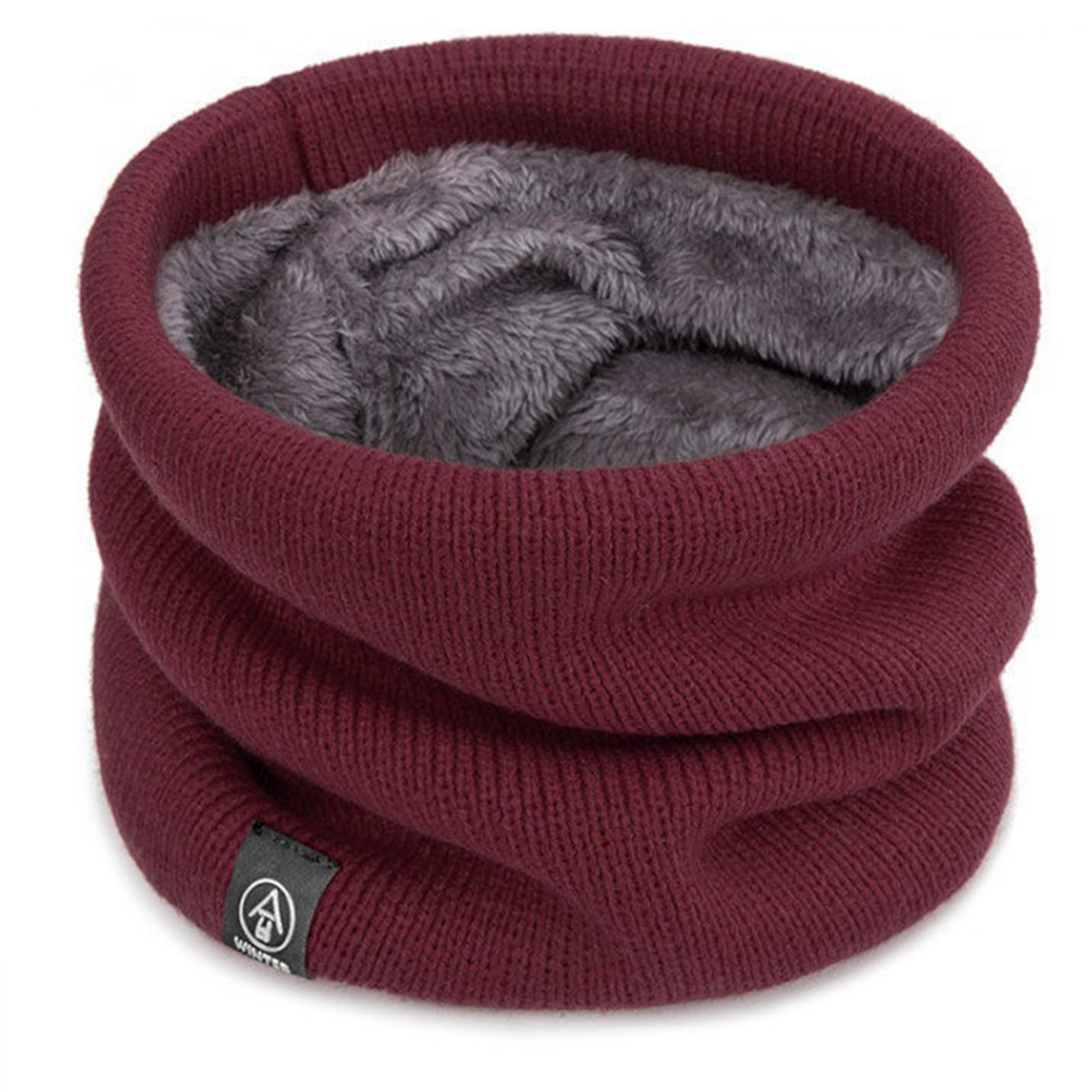 Thickened Plush Warm Knitted Scarf Winter Neck Gaiter Coldproof Tube Scarf Windproof Outdoor Sport  9