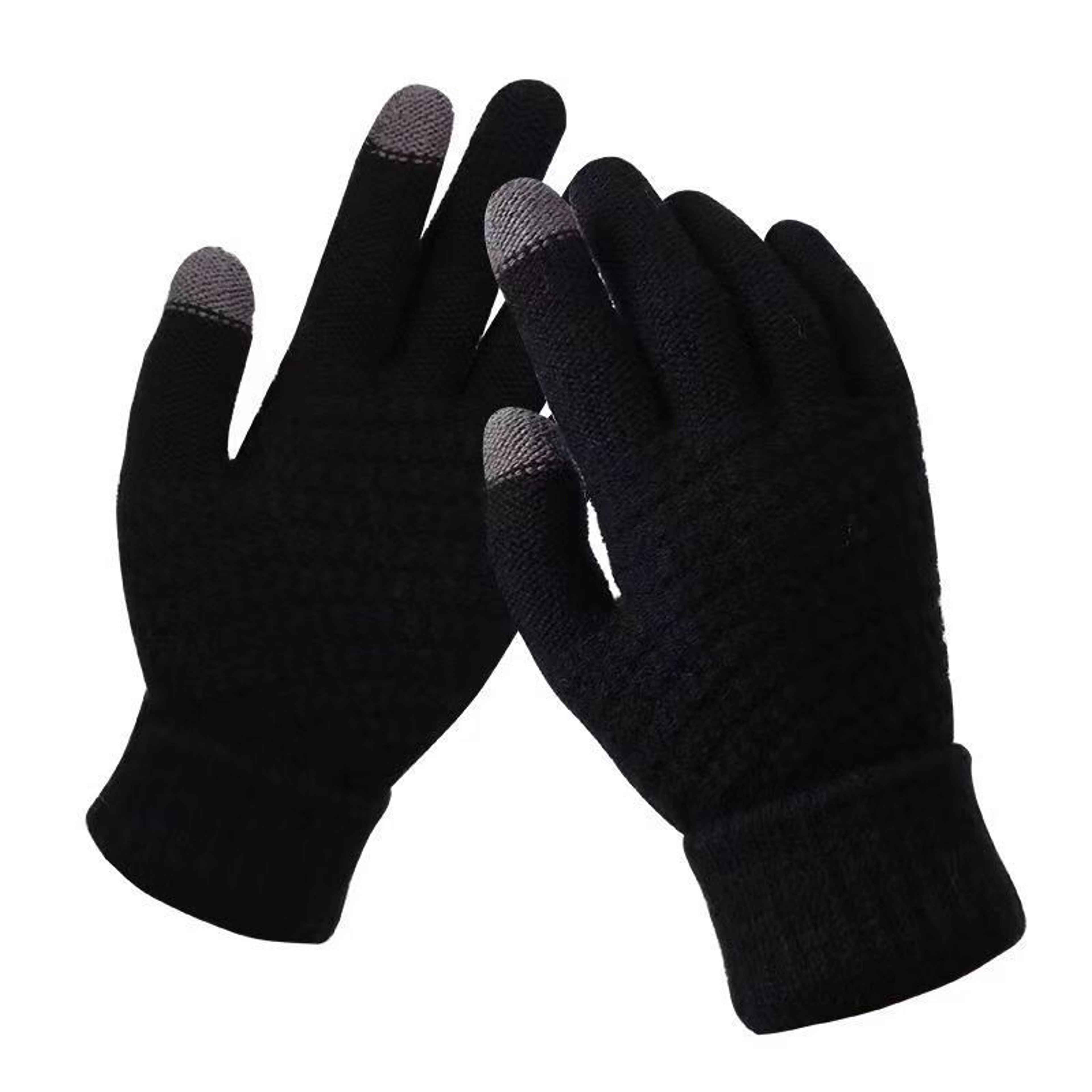 Full Finger Outdoor Cycling Gloves Women Men Warm Winter Mittens Stretch Classical Knit Wool Touch  8