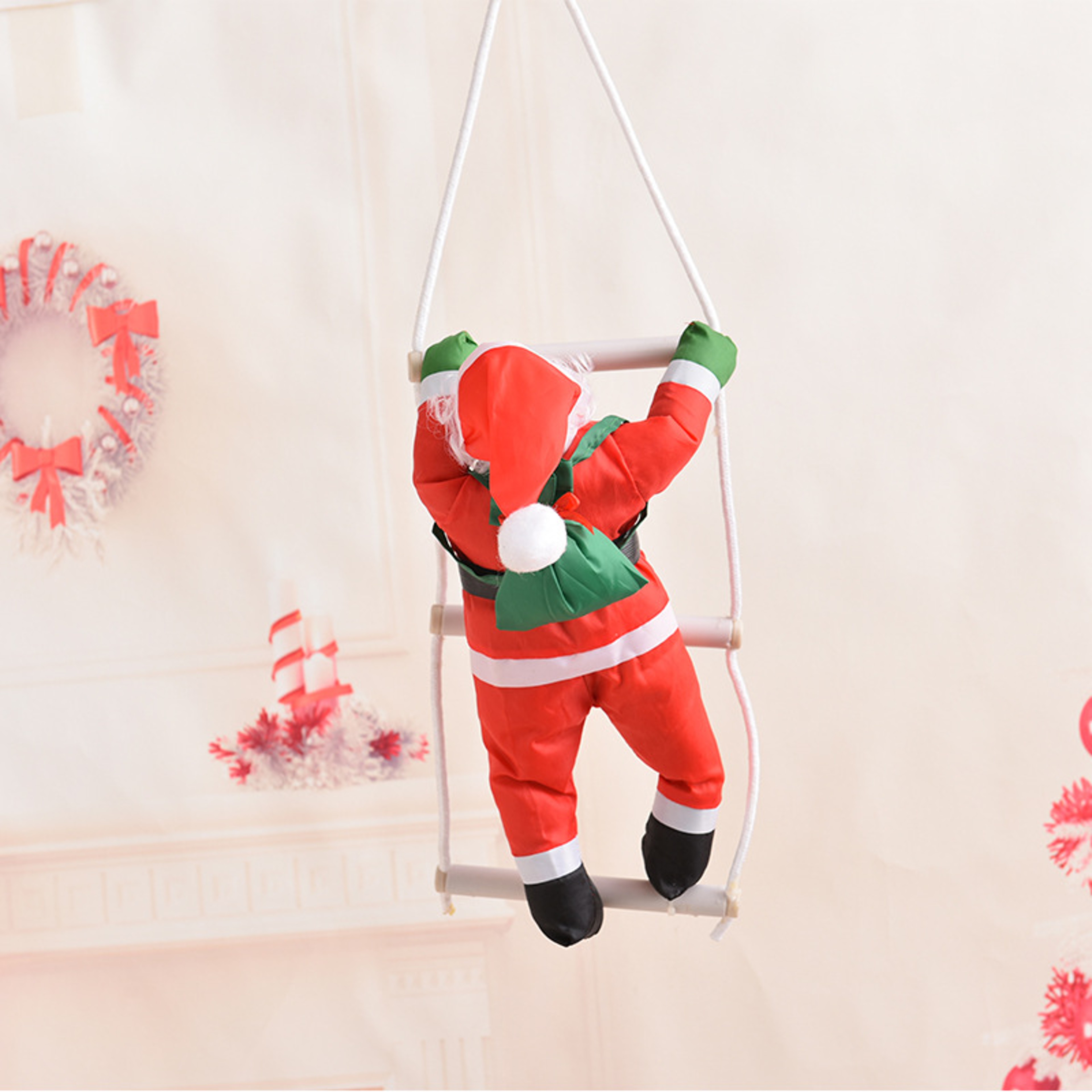 Doll Christmas Tree Hanging Decoration, Christmas Santa Claus Climbing Ladder, Indoor Door Wall Christmas Pendant – view 8