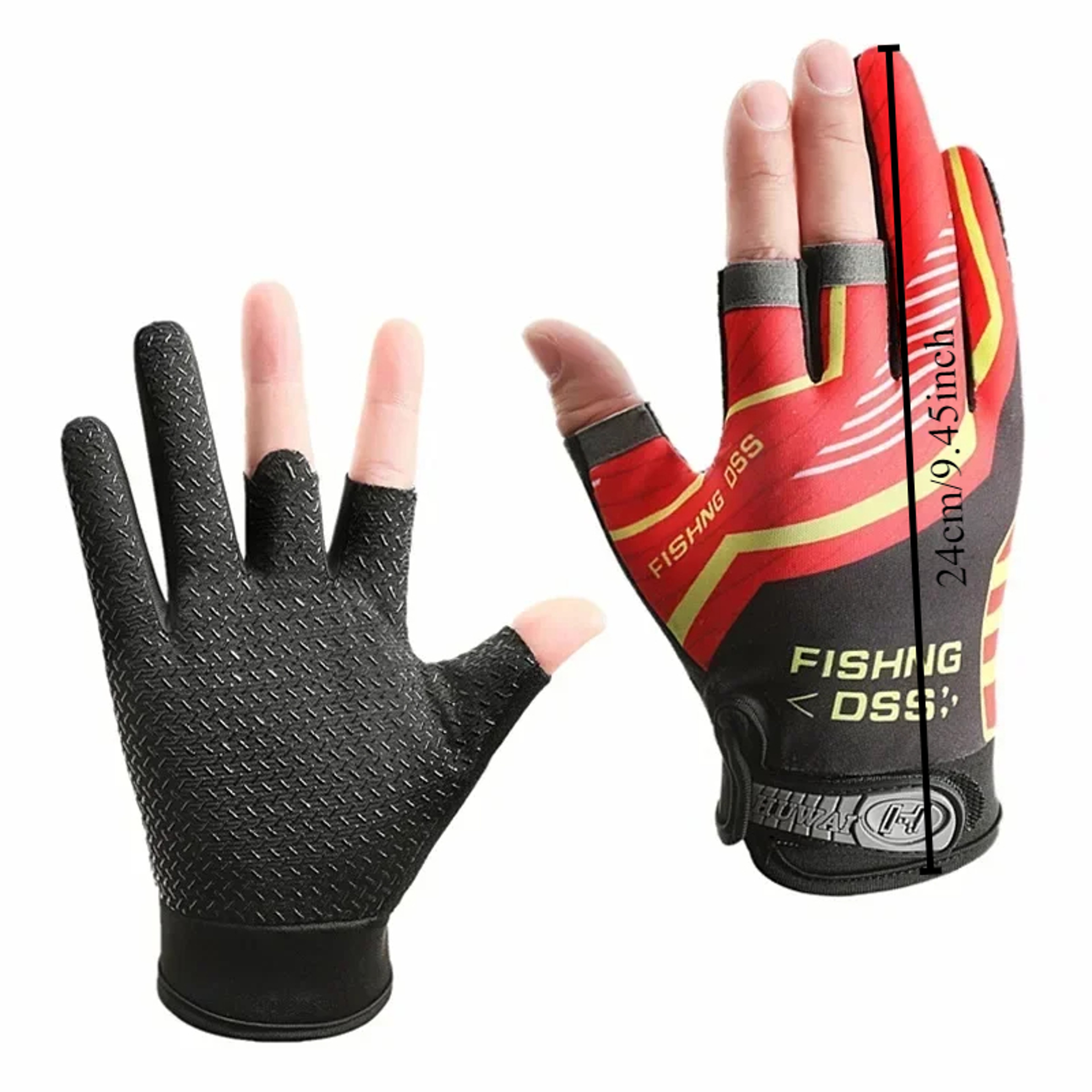 Summer Fishing Road Sub Sunscreen and Anti Slip Ice Silk Breathable Thin Three Finger Gloves, High Quality Fishing – view 4