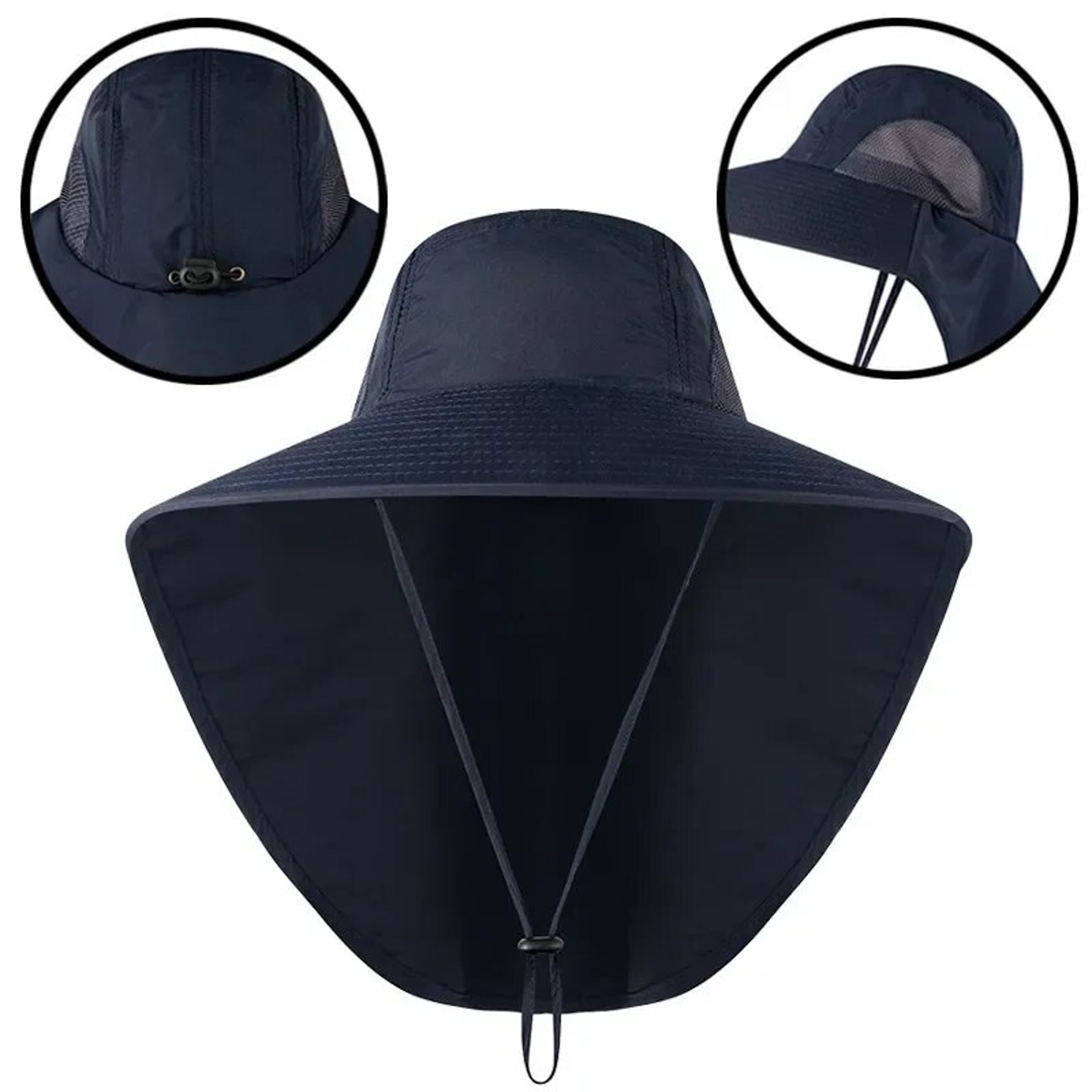 Outdoor Hat with Flap, Wide Brim Baseball Hats for Women and Men, Sun Defender Cooling Neck Guard Safari Cap for Hiking – view 7