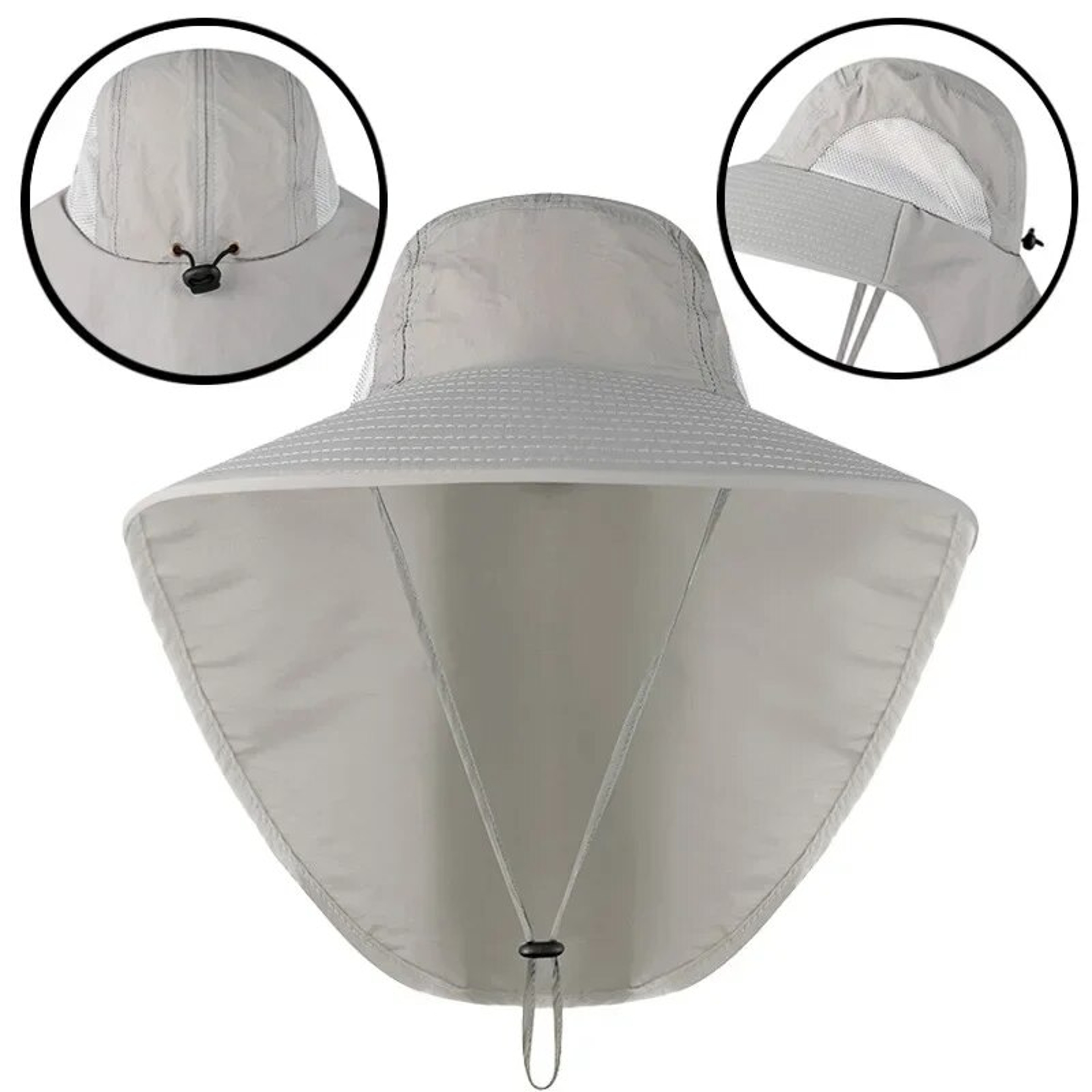Outdoor Hat with Flap, Wide Brim Baseball Hats for Women and Men, Sun Defender Cooling Neck Guard Safari Cap for Hiking – view 9