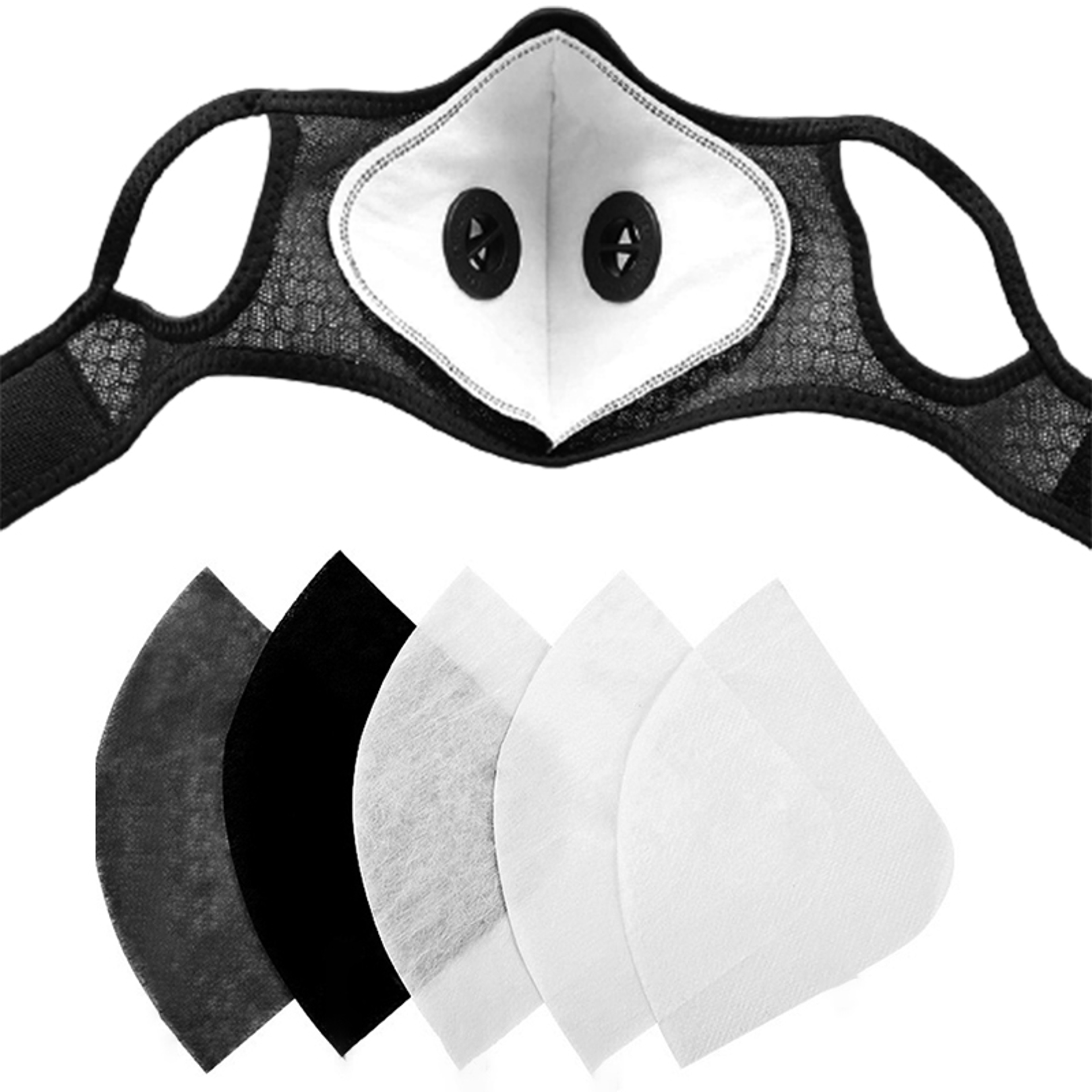 Washable Cardio Sports Mask, Activated Carbon Filter for Riding Mouth Cover, Dustproof Reusable Face Mask – view 4