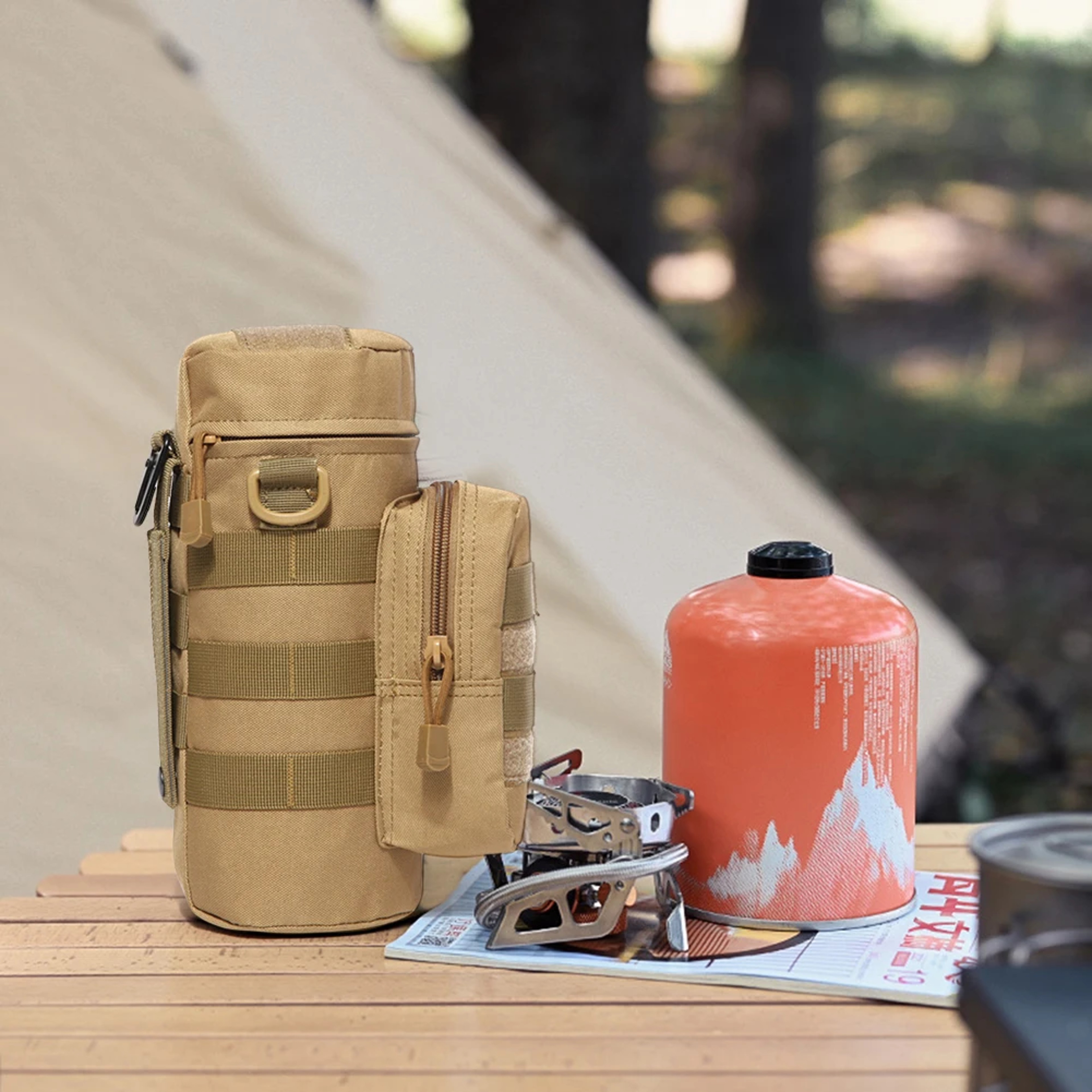 Premium Tactical Molle Water Bottle Pouch, Secure Holder Outdoor Sports Travel Camping Gear – view 2