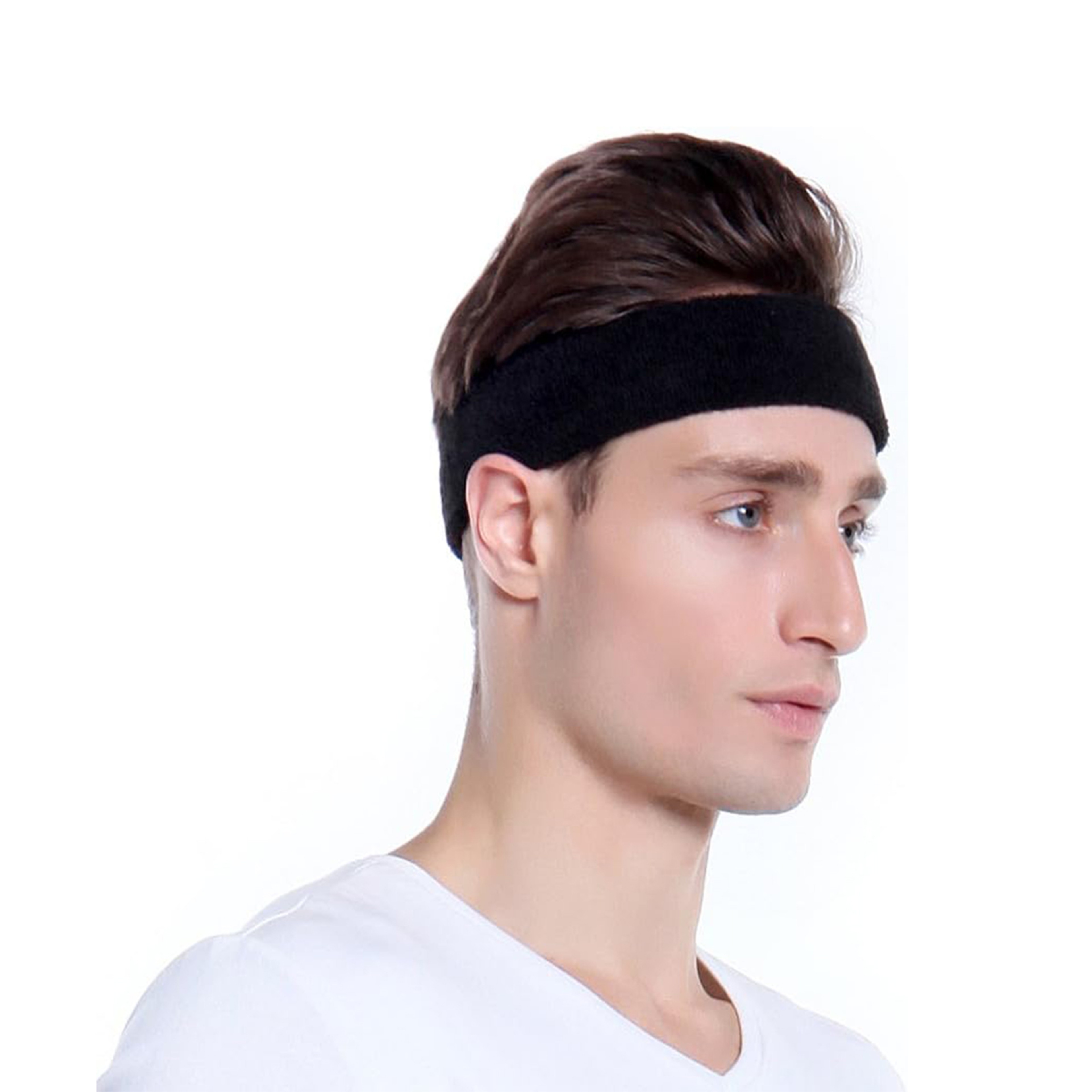 Moisture-wicking Sweatband, Non-Slip Sweatproof Sports Headbands for Men and Women, Tennis, Basketball, Fitness Gear – view 5