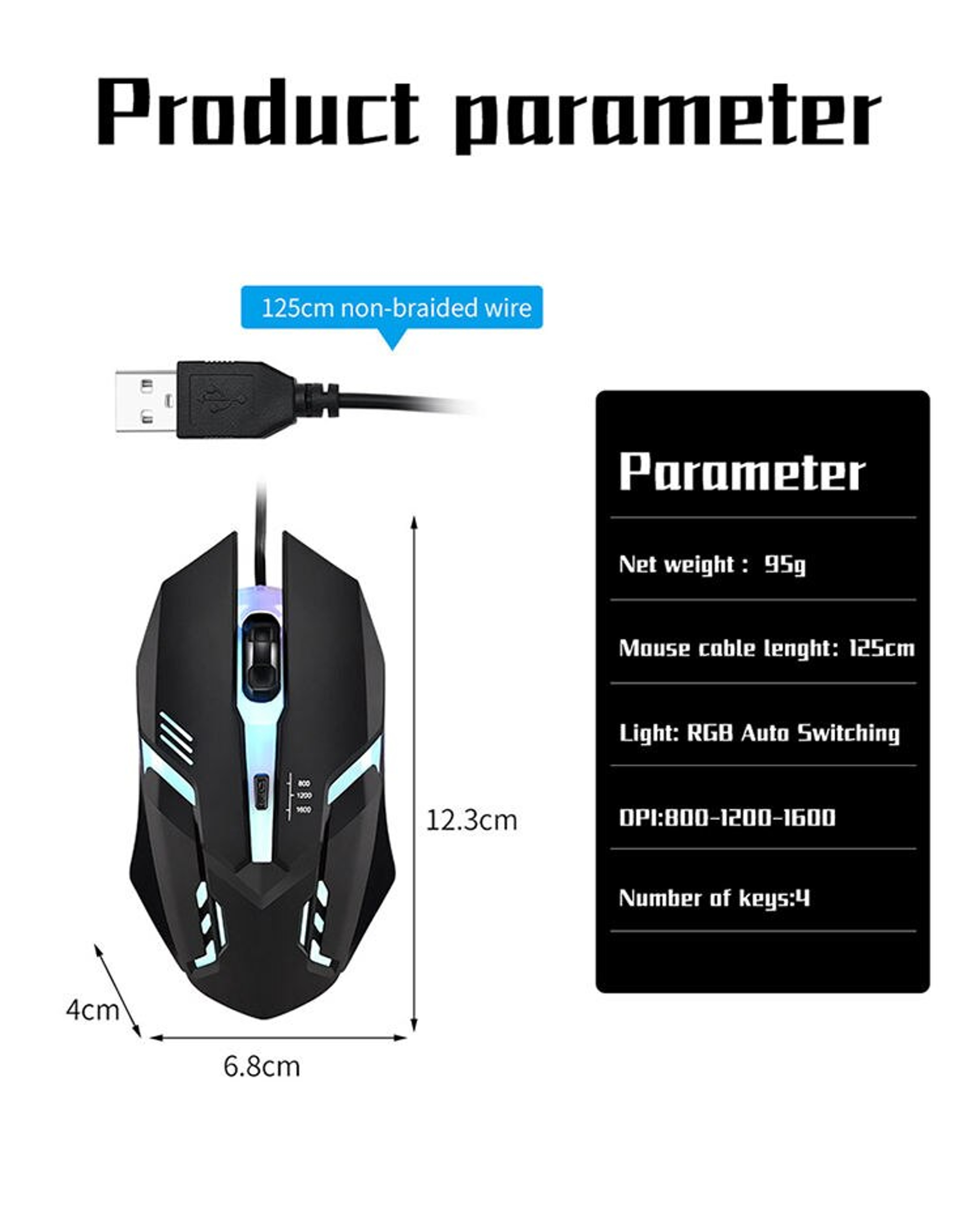 Ergonomic Gaming Mouse with USB Backlit, Latest High Quality Design for Desktop, Laptop – view 6