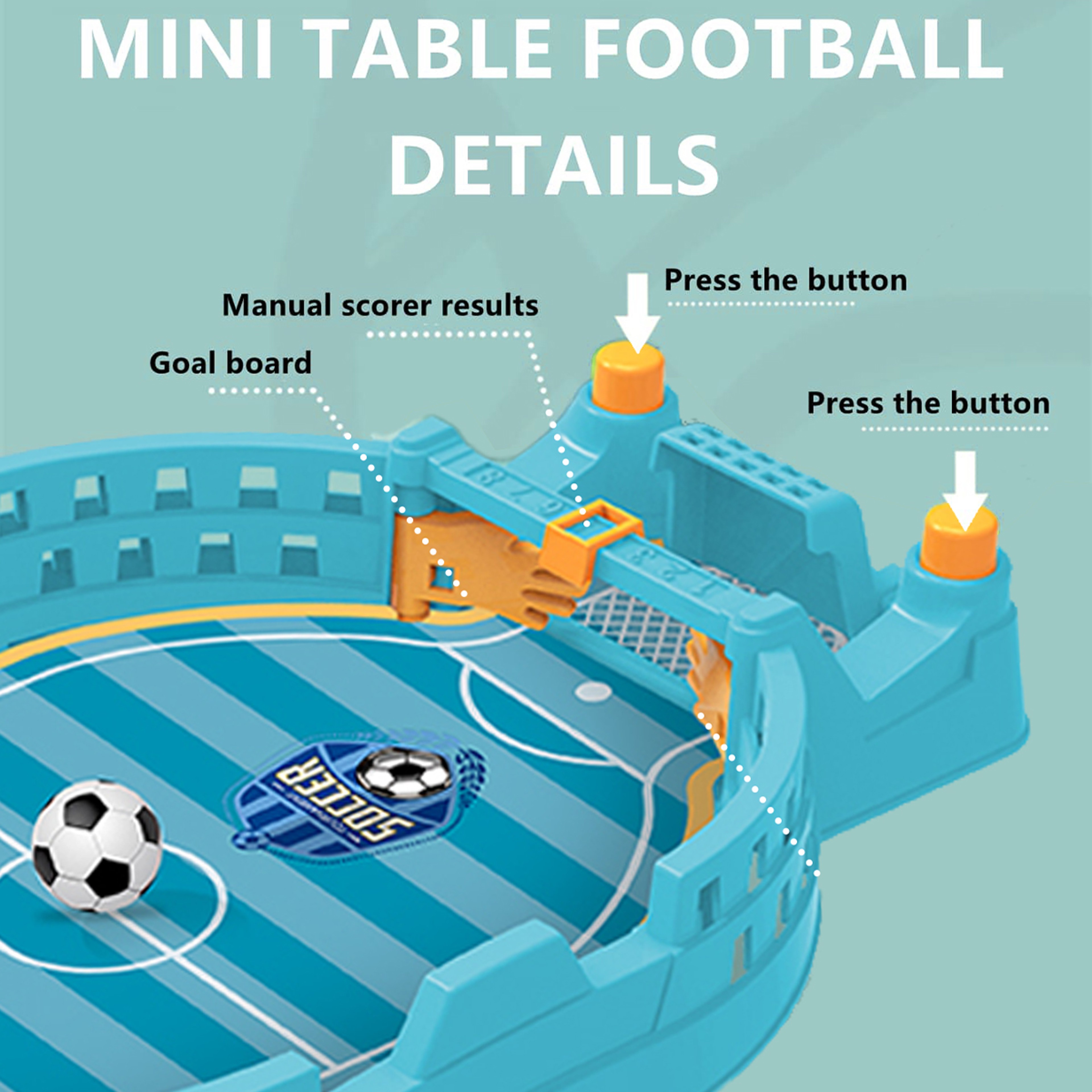Football Table Mini Tabletop Interactive Game, Soccer Tabletops Competition Sports Games – view 5