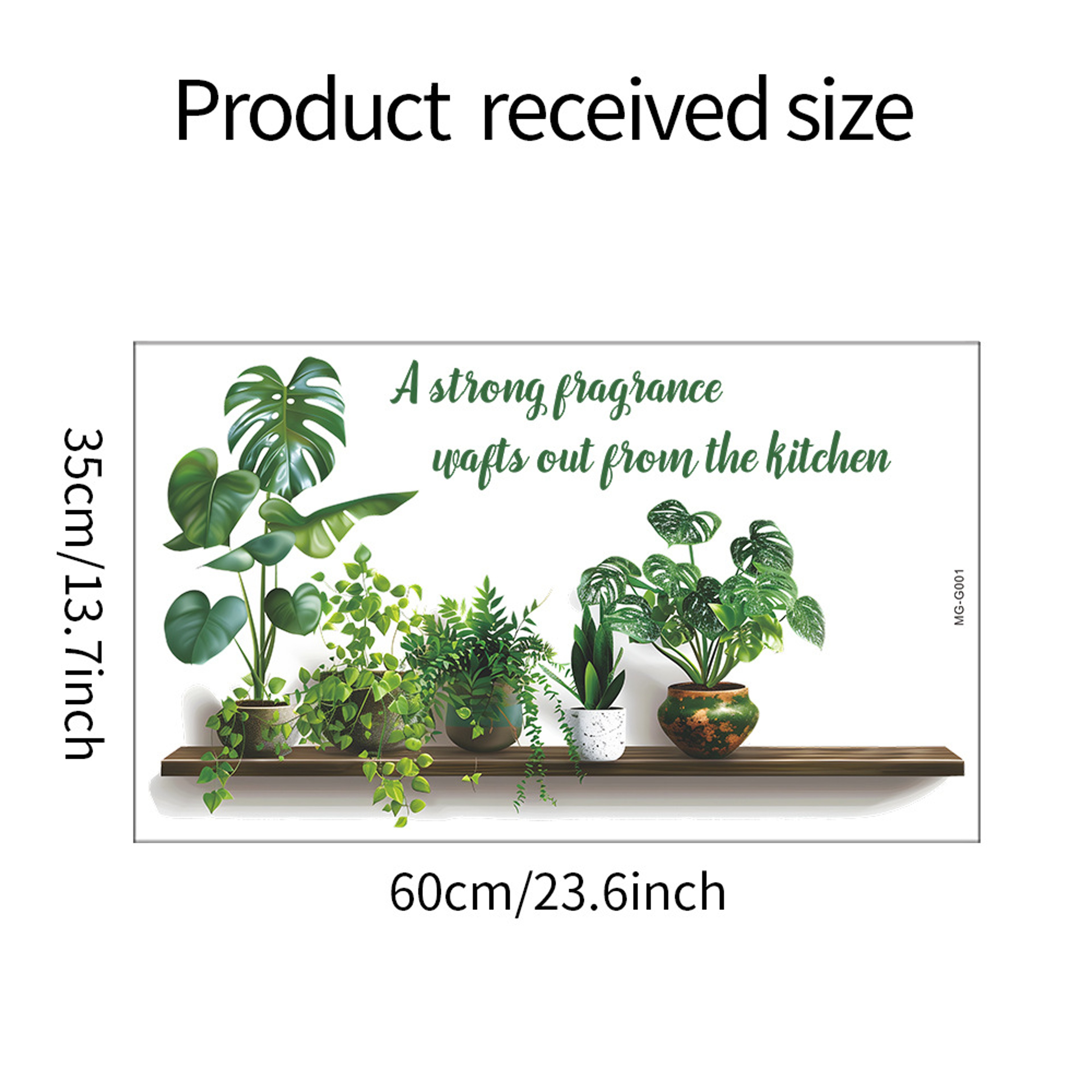 SelfAdhesive Removable Wall Art Plant Potted Kitchen Slogan Stickers Home Decoration Accessories 5
