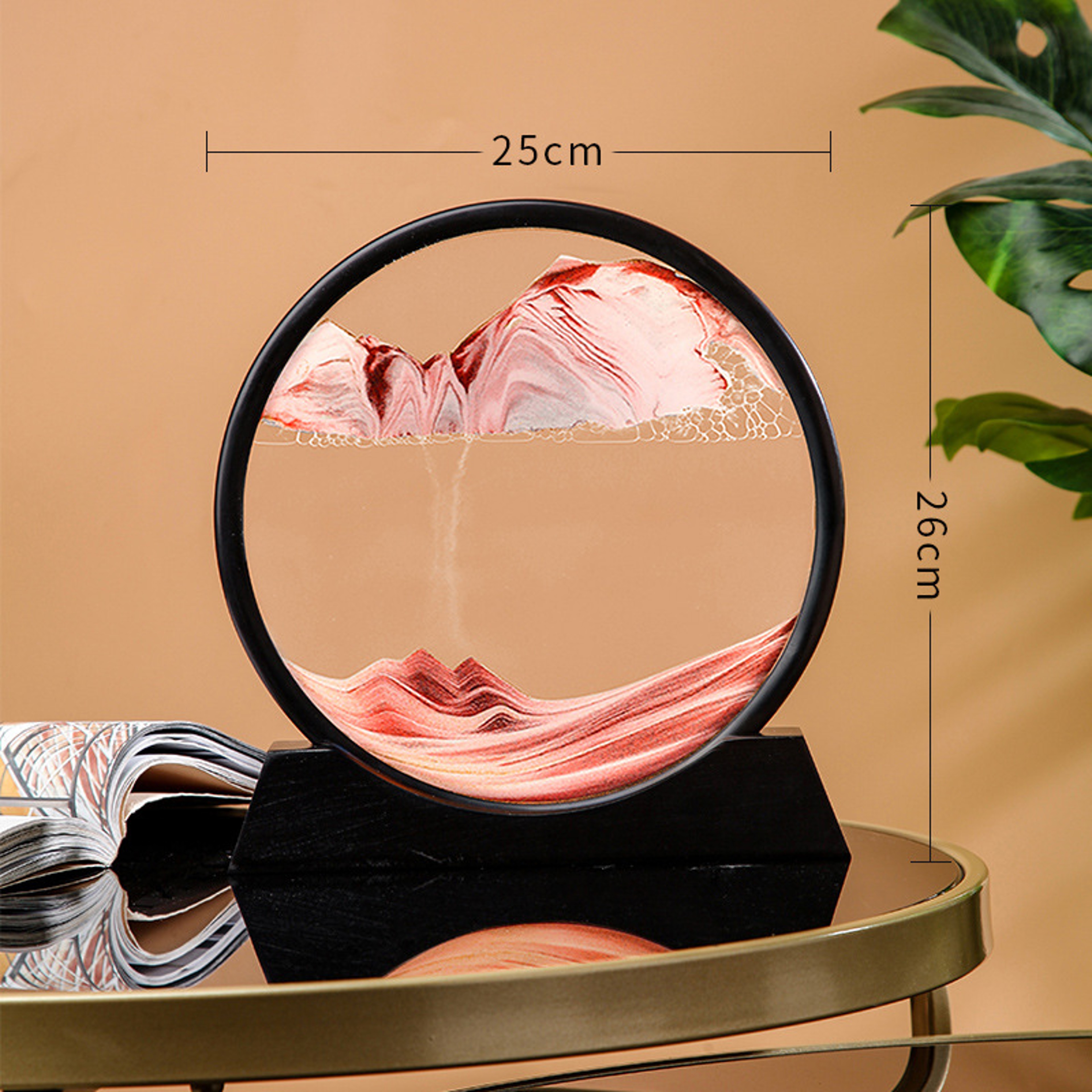 Flowing Sand Painting, Hourglass Quicksand Craft, Round Glass Decor – view 12