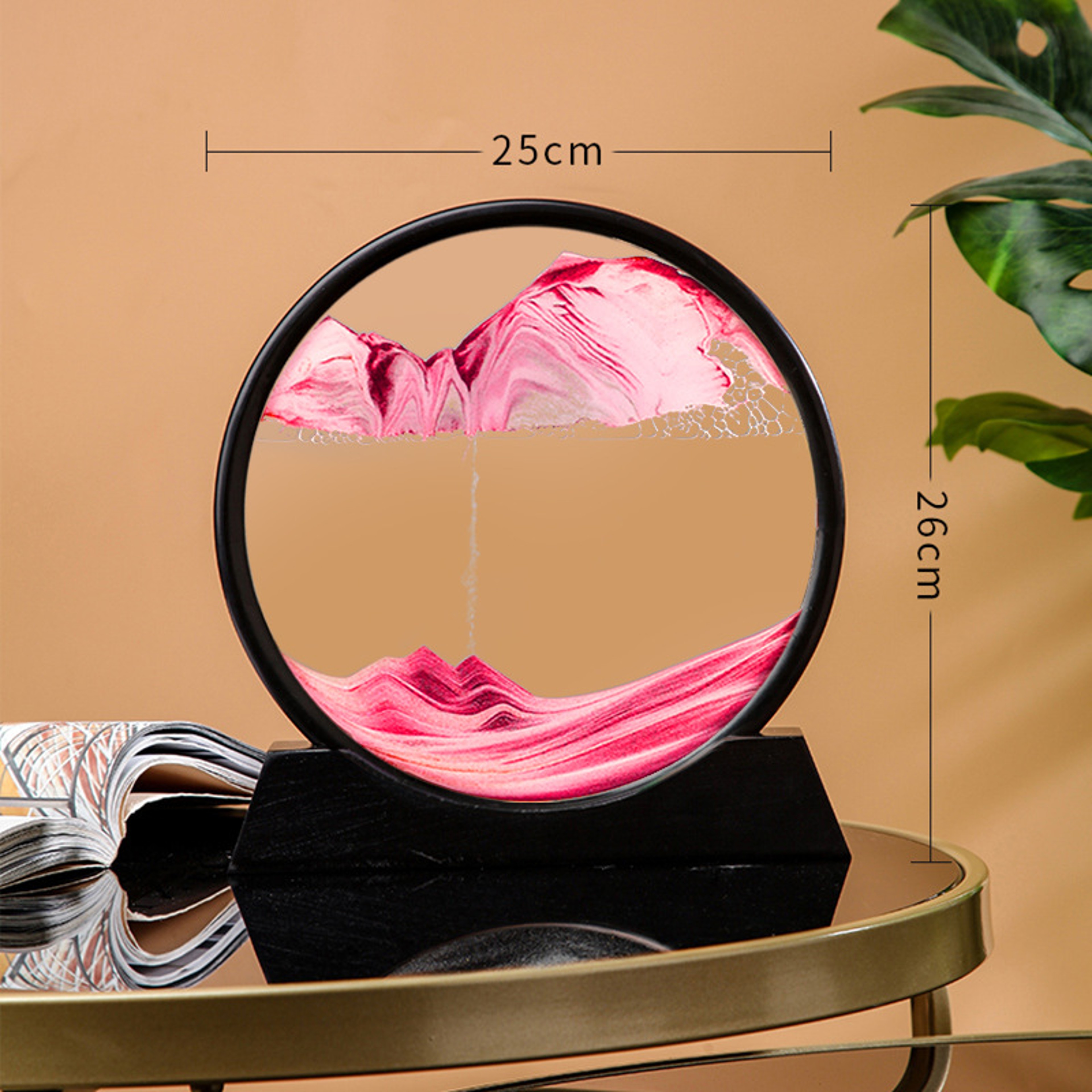 Flowing Sand Painting, Hourglass Quicksand Craft, Round Glass Decor – view 13