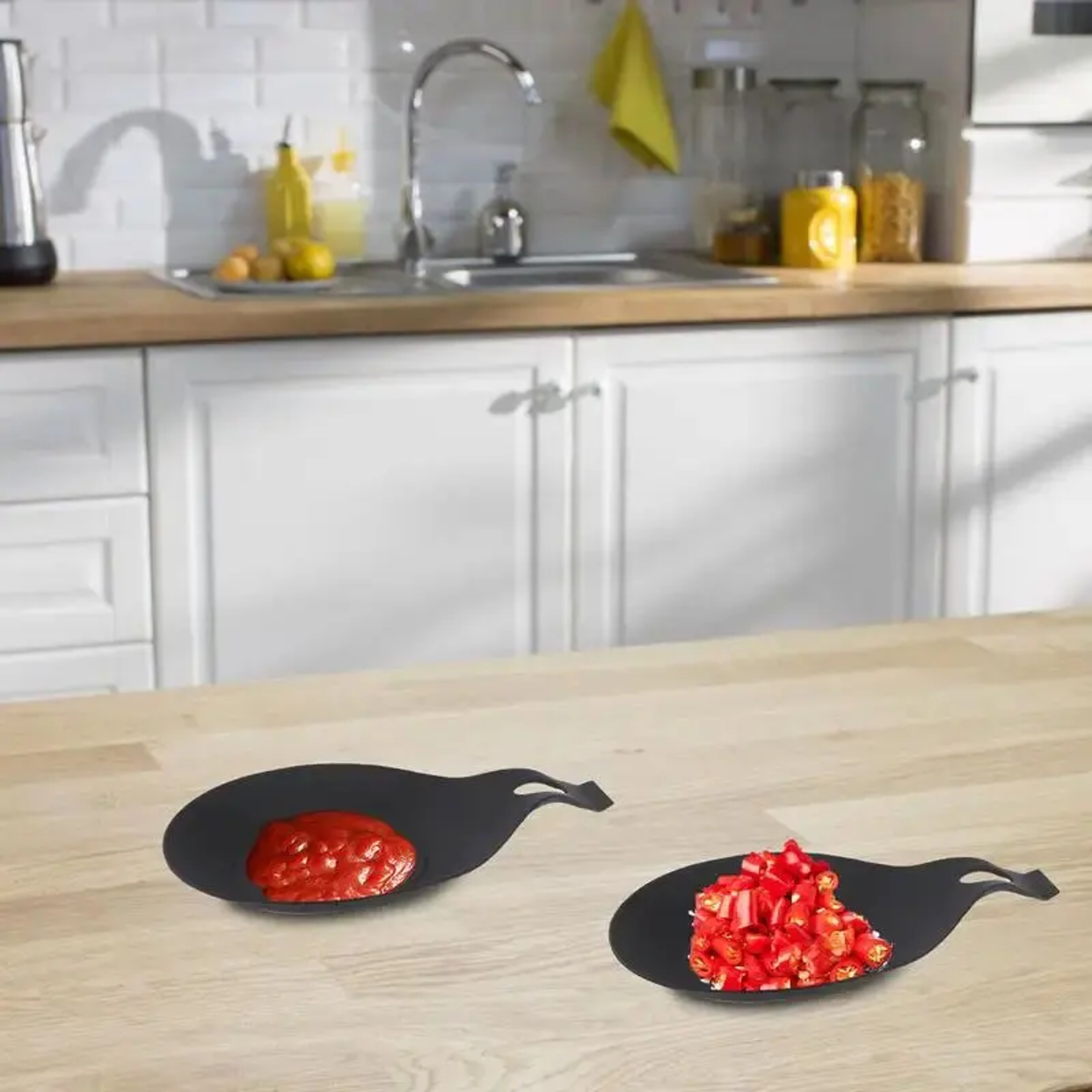Heat Resistant Silicone Spoon Rest, Spatula Holder for Kitchen, Utensil Tray Mat – view 5