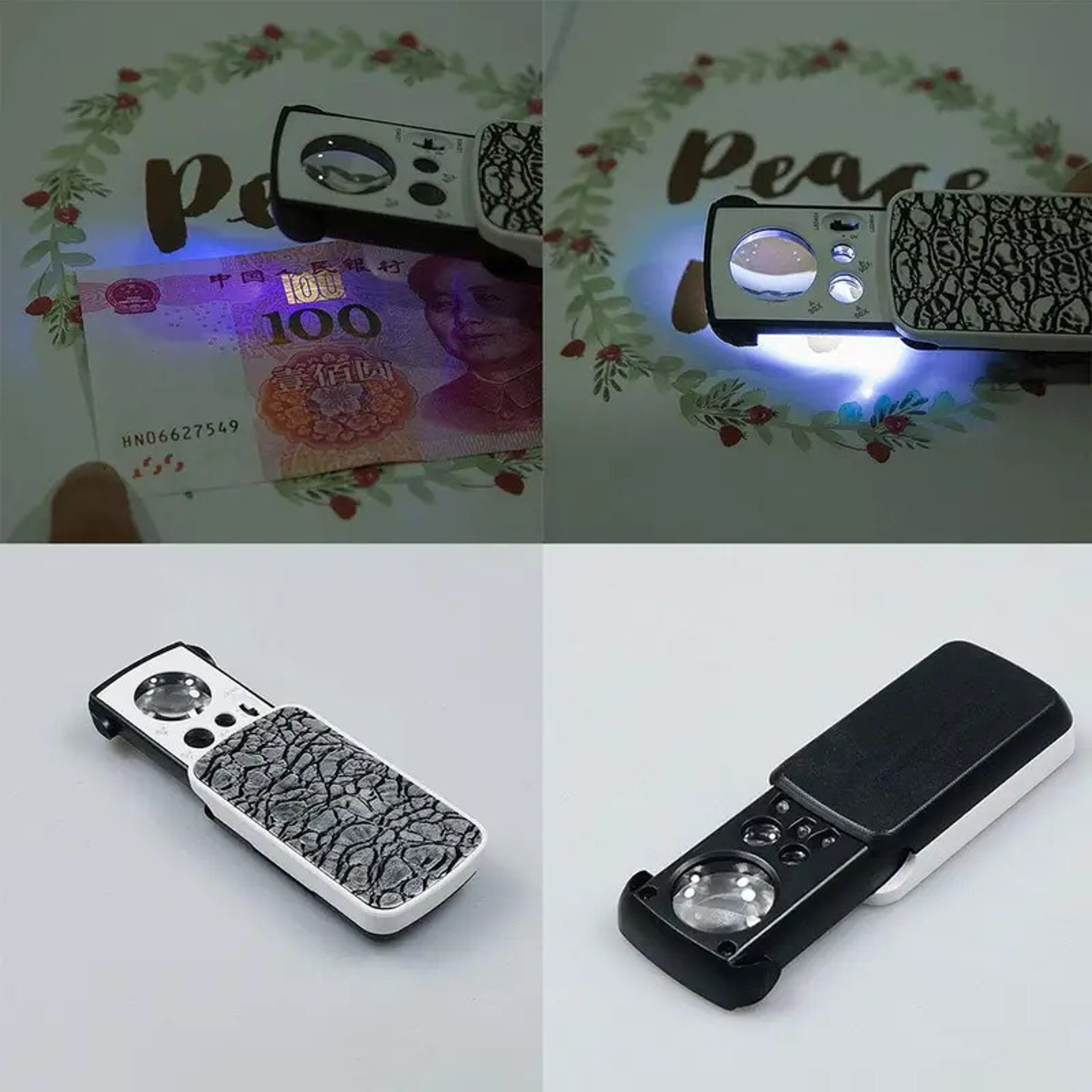 Jeweler's Magnifying Glass Foldable Loupe With LED Light For Jewelry, Watches, Coins – view 5