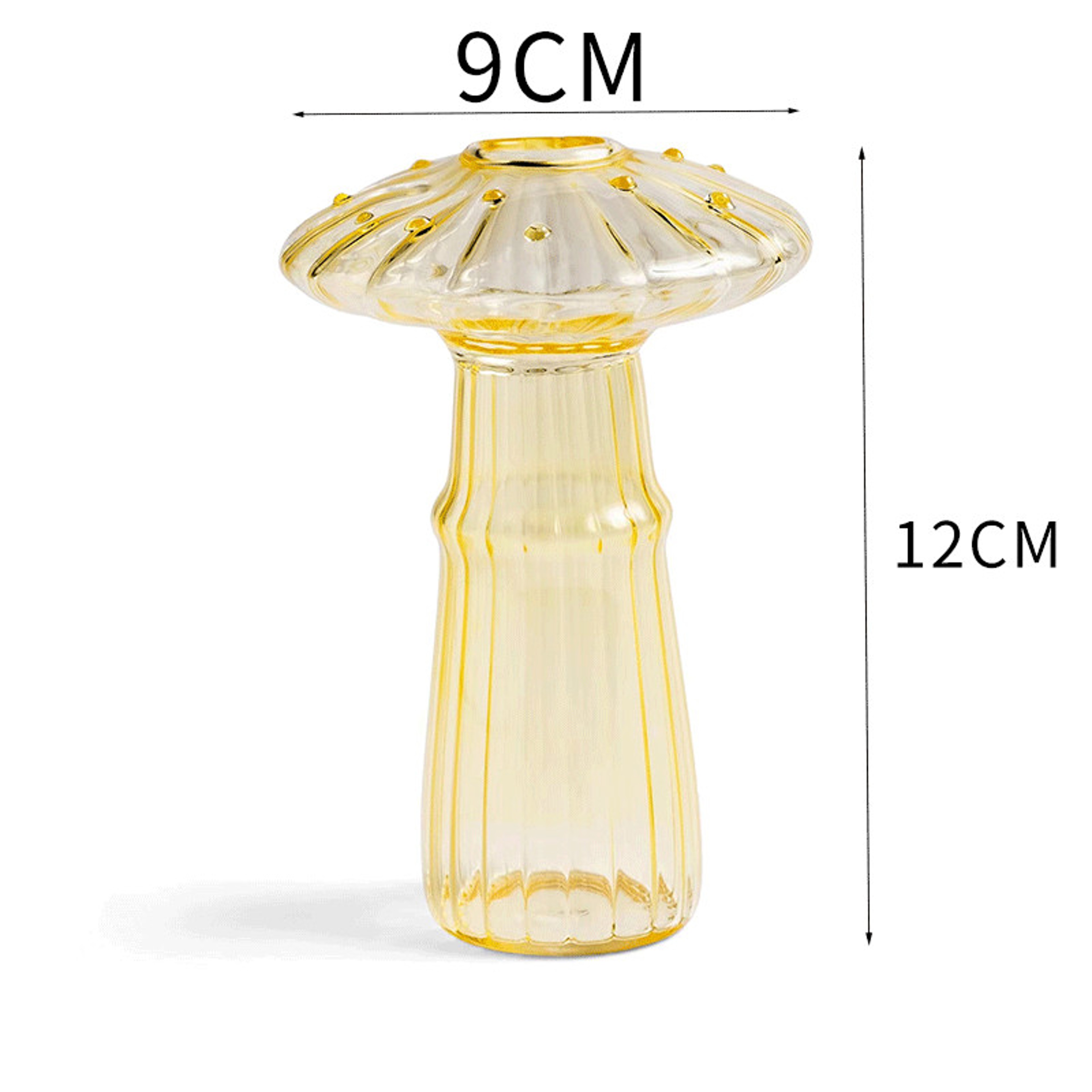 Hydroponic Flower Plant Decoration, Mini Mushroom Glass Vase, Creative Table Vase – view 10