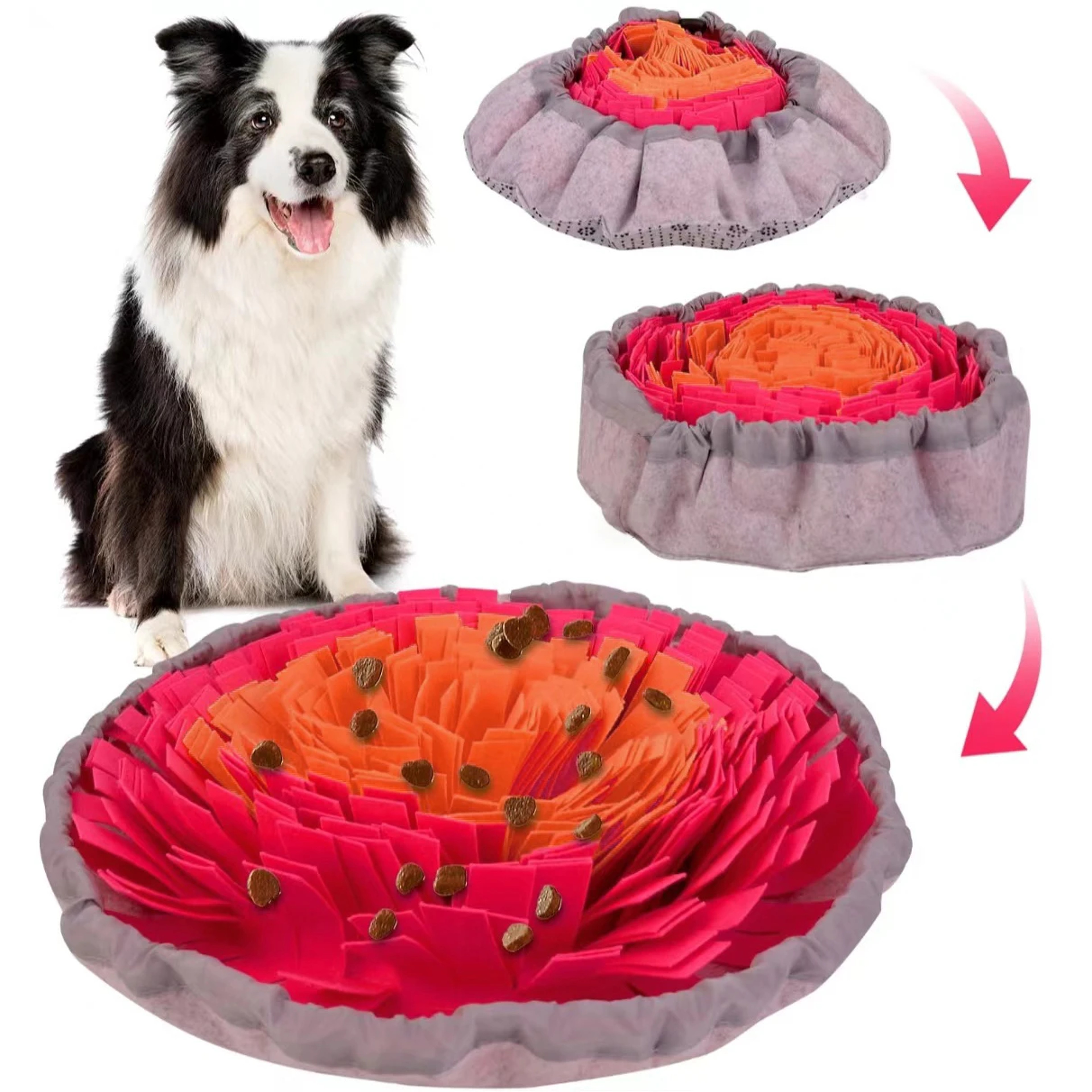 Foldable Dog Nosework Feeding Mat, Washable Felt Pet Sniffing Pad, Toy Dog Training Natural Foraging Snuff Mat – view 8