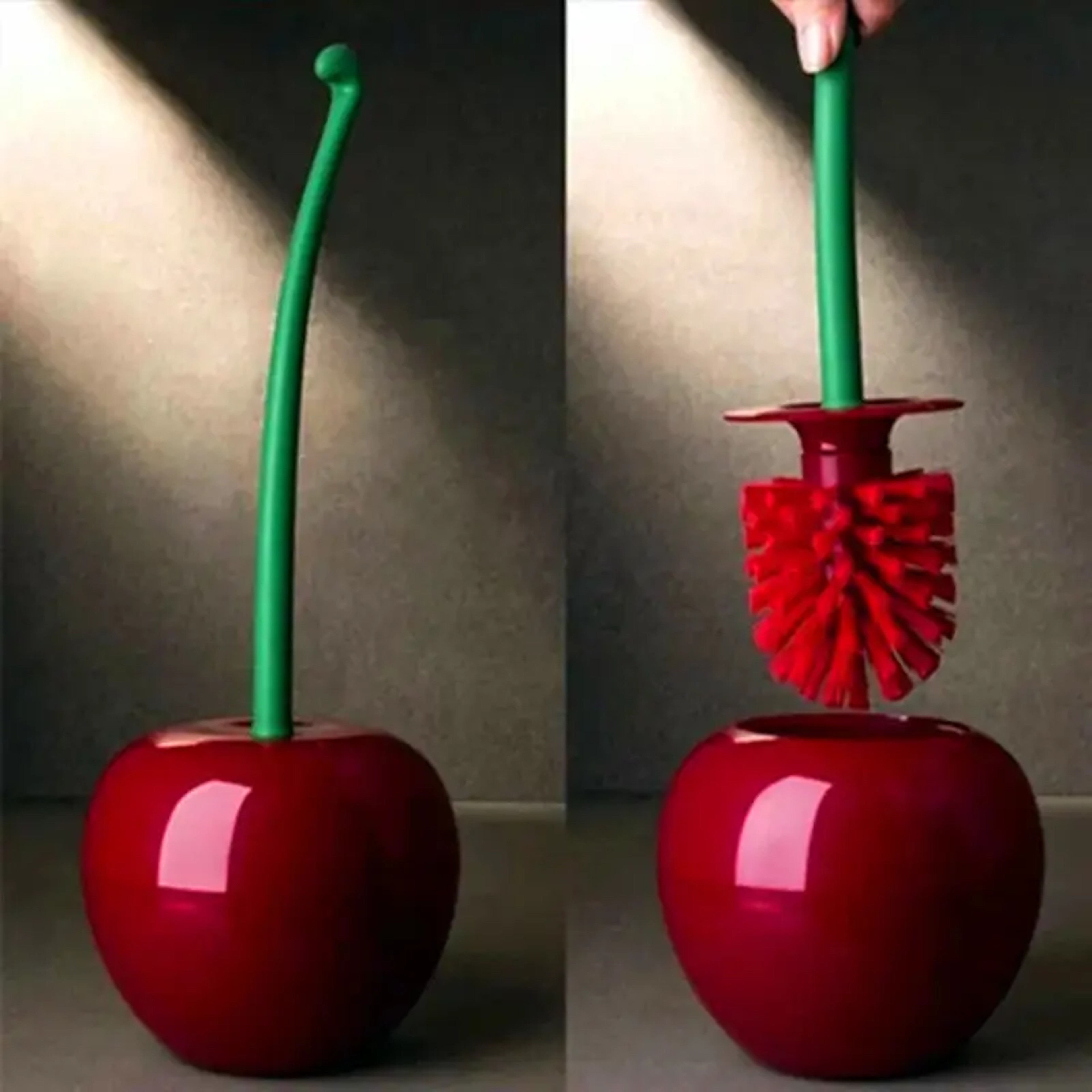 Toilet Brush Cherry Shape Lavatory Brush Holder Set, Creative Toilet Borstel, Cleaning Brush for Bathroom – view 2