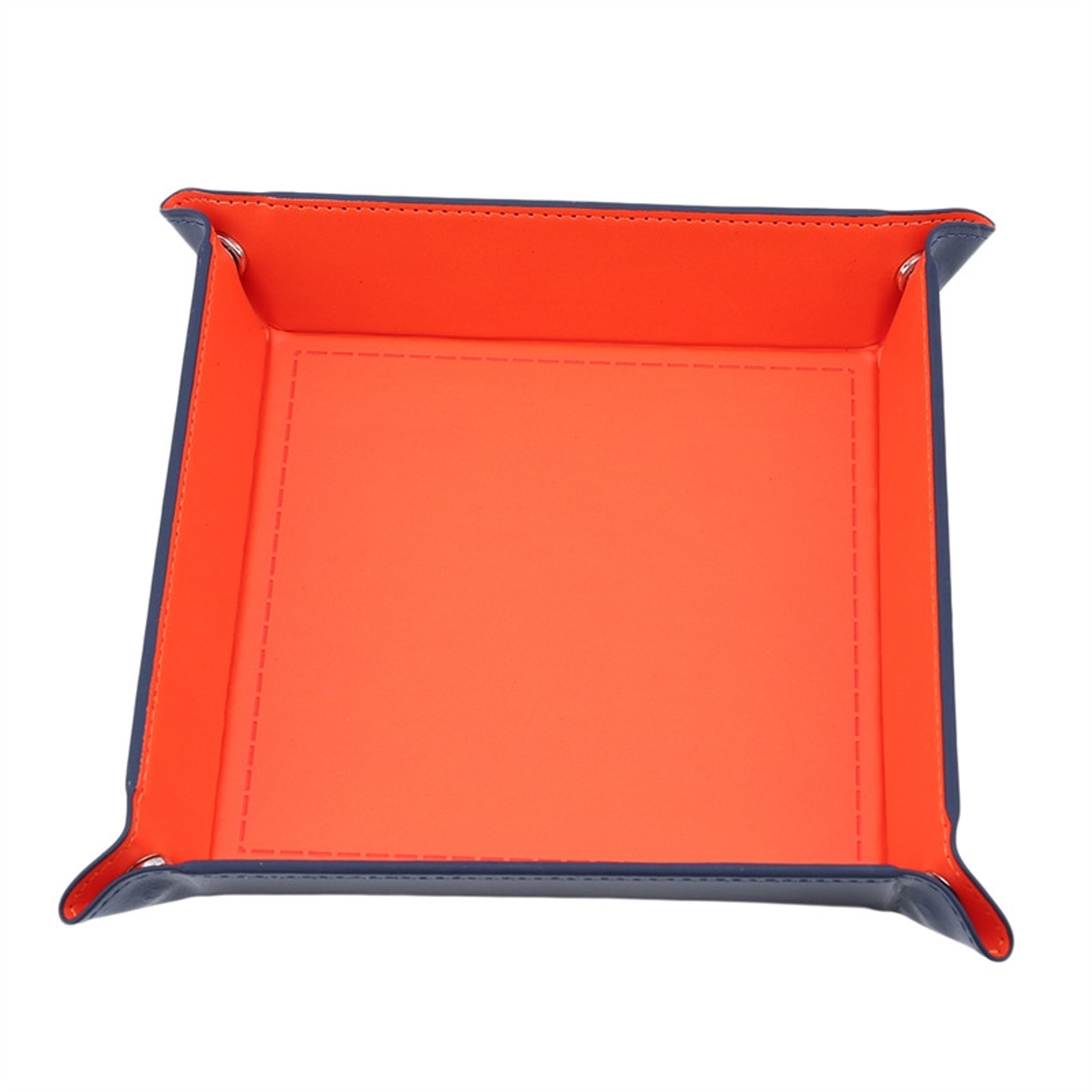 Hexagon Dice Game Storage Tray, Rolling Folding PU Leather Velvet Dice Mat – view 7
