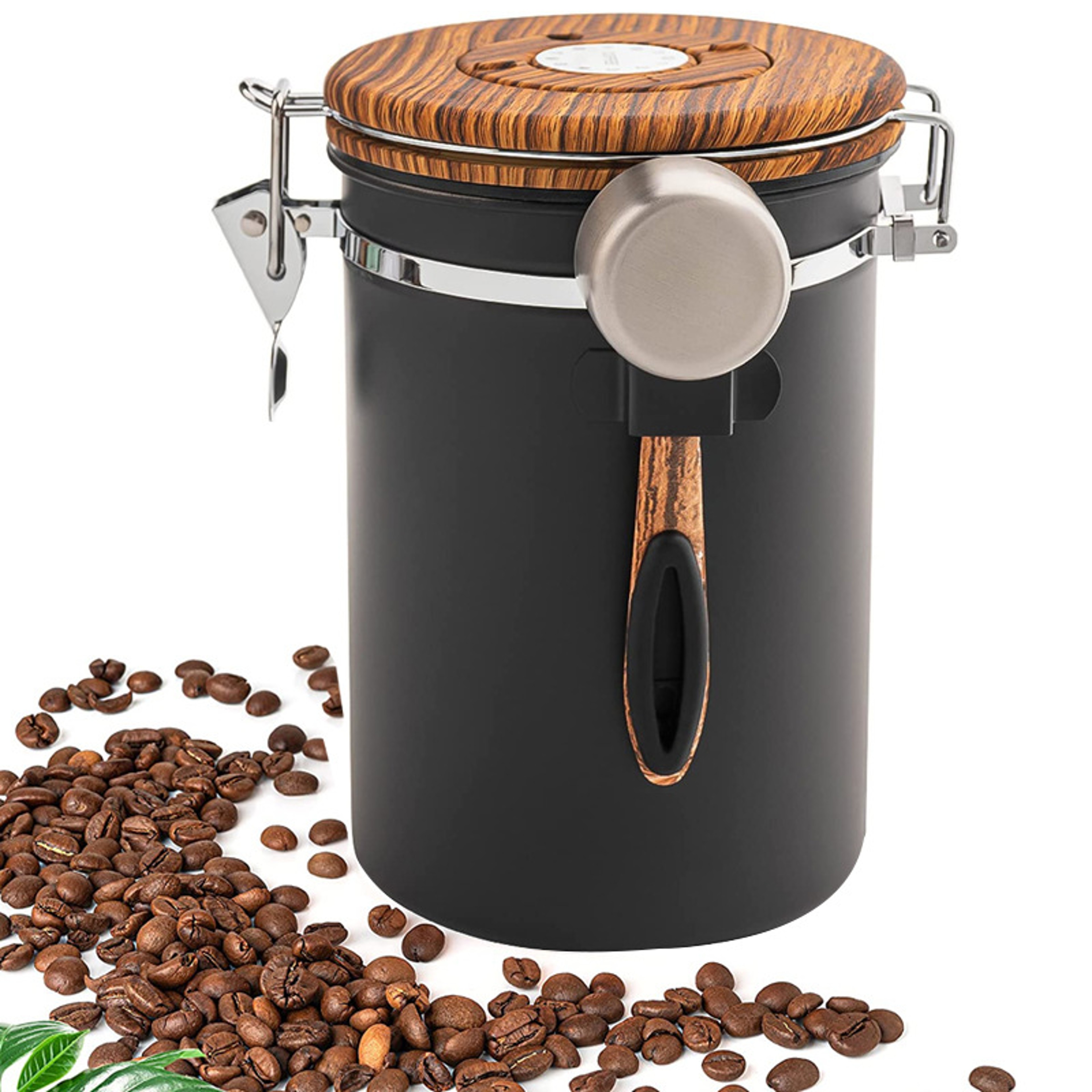 Coffee Bean Storage Tea, Stainless Steel Airtight Tank, Kitchen Items Moisture Proof Cans, Grain Storage Box – view 1