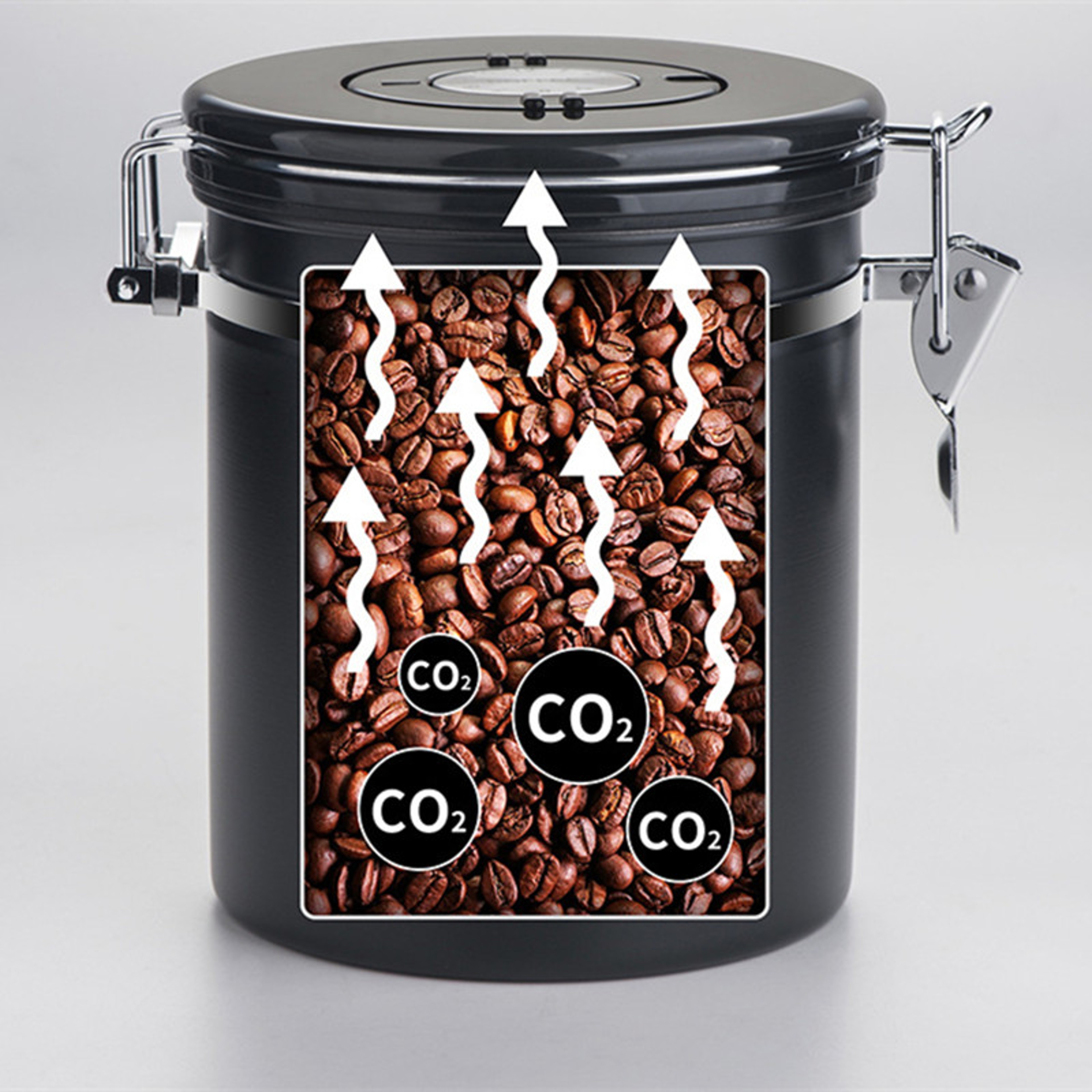 Coffee Bean Storage Tea, Stainless Steel Airtight Tank, Kitchen Items Moisture Proof Cans, Grain Storage Box – view 5