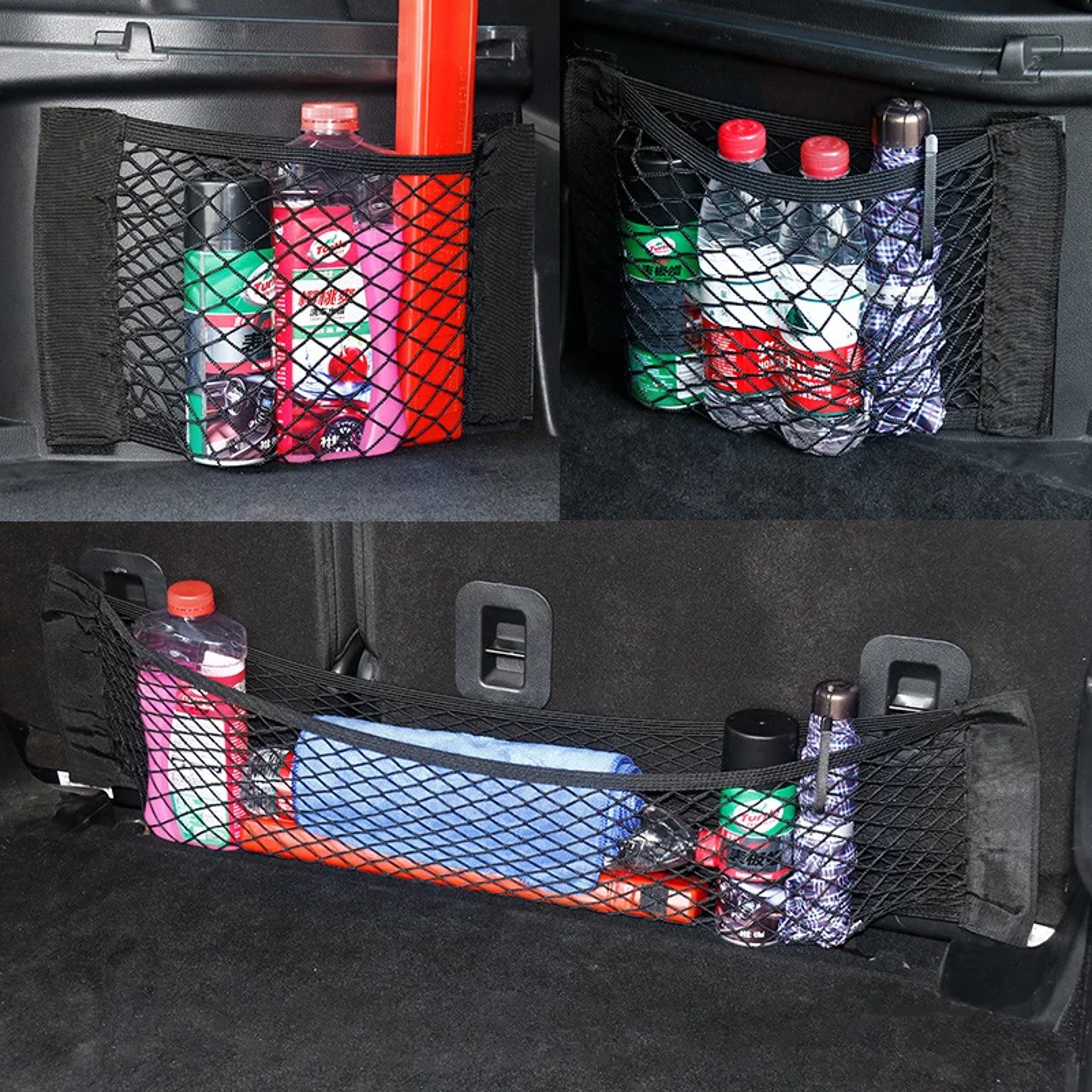 Universal Storage Bag Pocket Cage Auto Organizer Seat Back Bag, Car Back Rear Mesh Trunk Seat Elastic String Net Magic – view 4