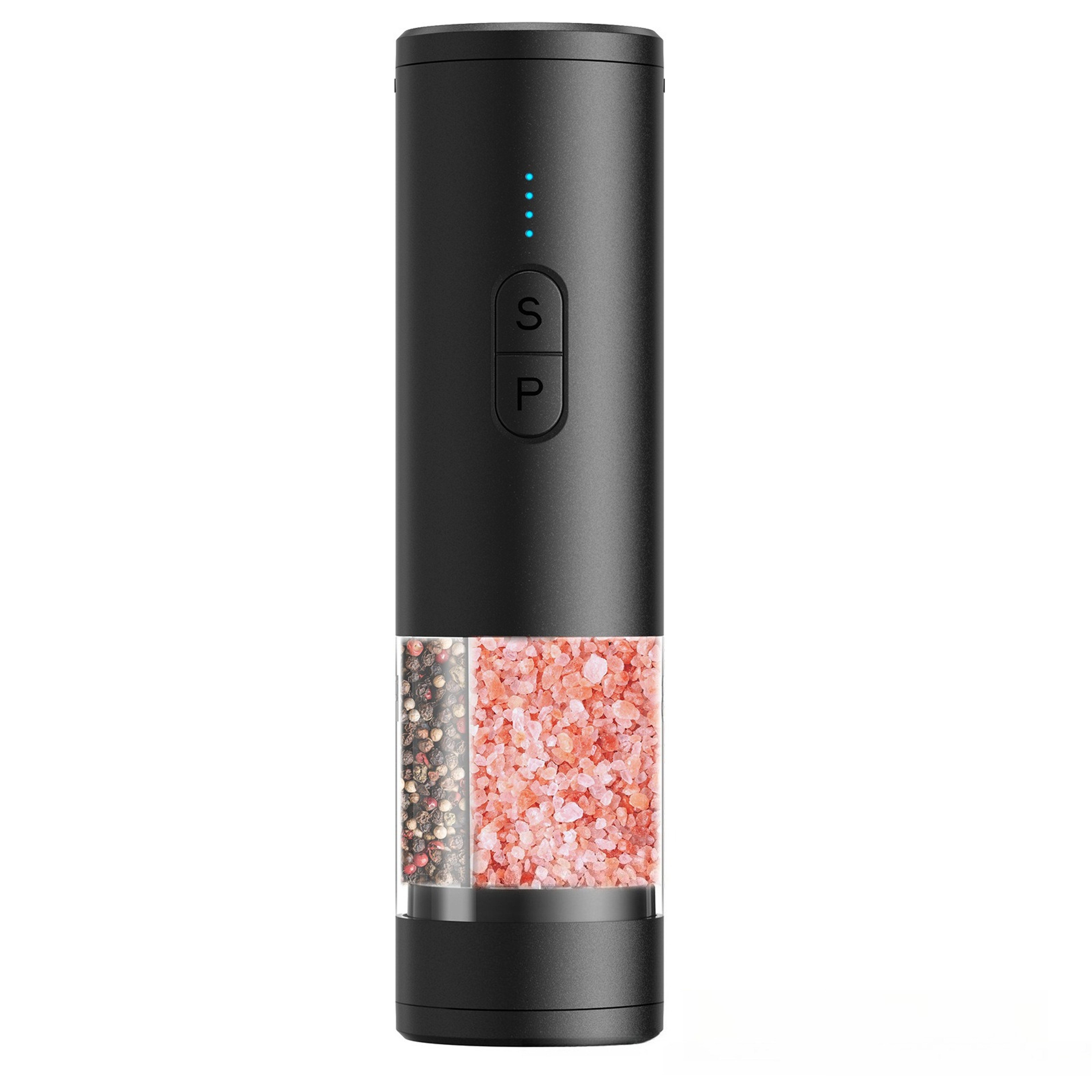 Electric Automatic Pepper Salt Grinder Dual Chamber with Separate Grinding Heads USB Adjustable Mill for Kitchen Cooking – view 6