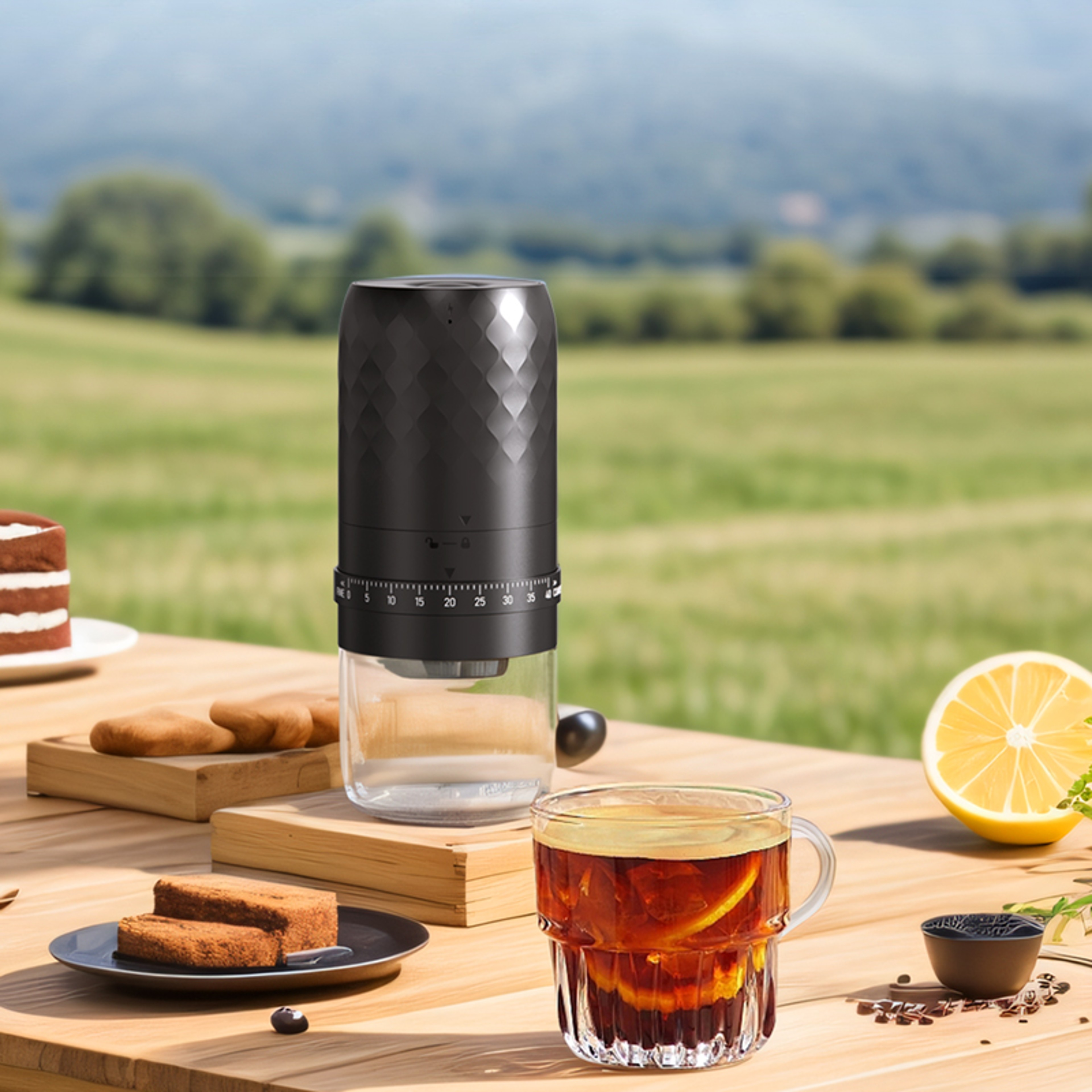 Portable Adjustable Coffee Grinder, USB Charge Electric Mini Coffee Machine, Ceramic Grinding Core, Professional Bean – view 2