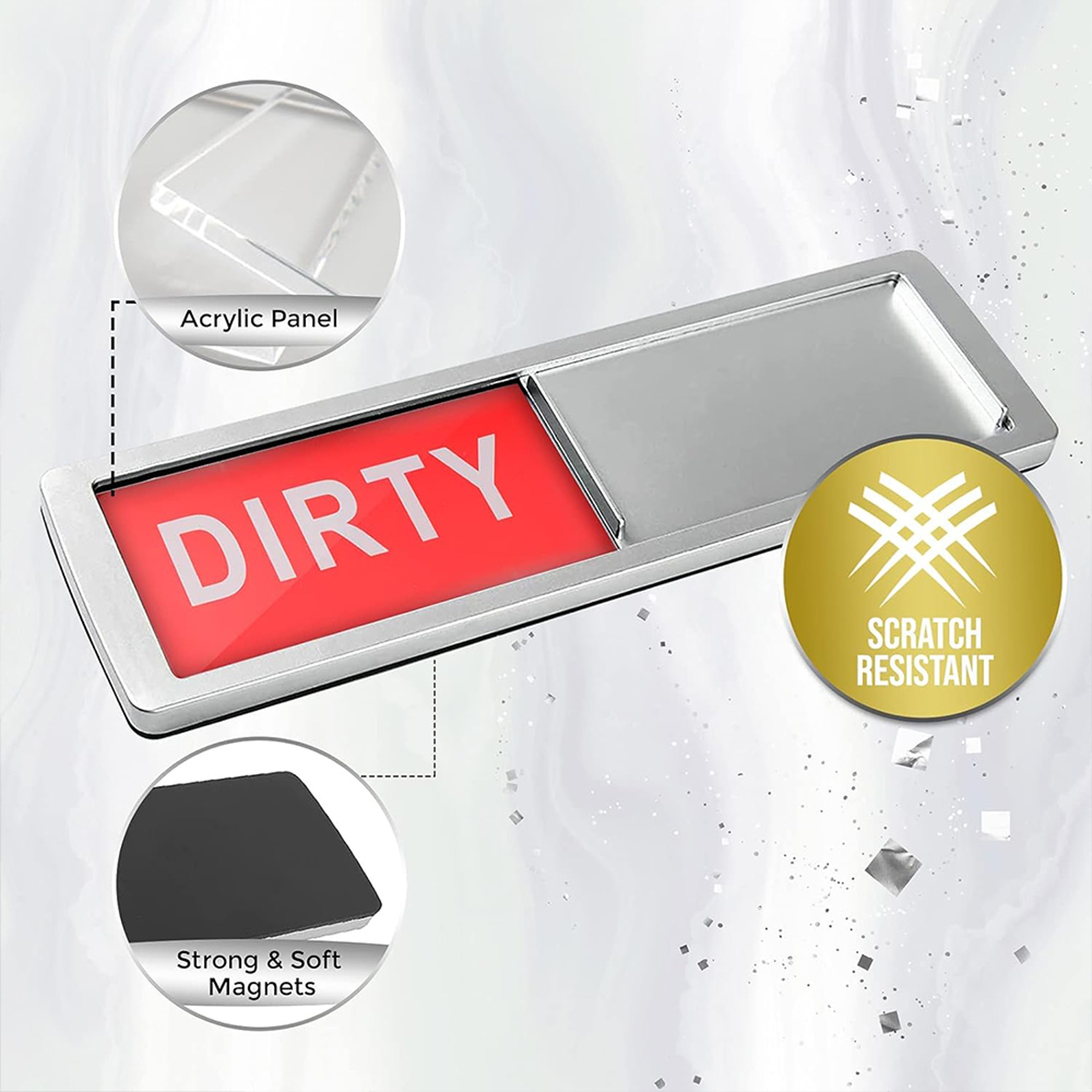 Clean Dirty Sign, Dishwasher Magnet, Strong Magnet for Kitchen, Refrigerator Room Decor – view 3