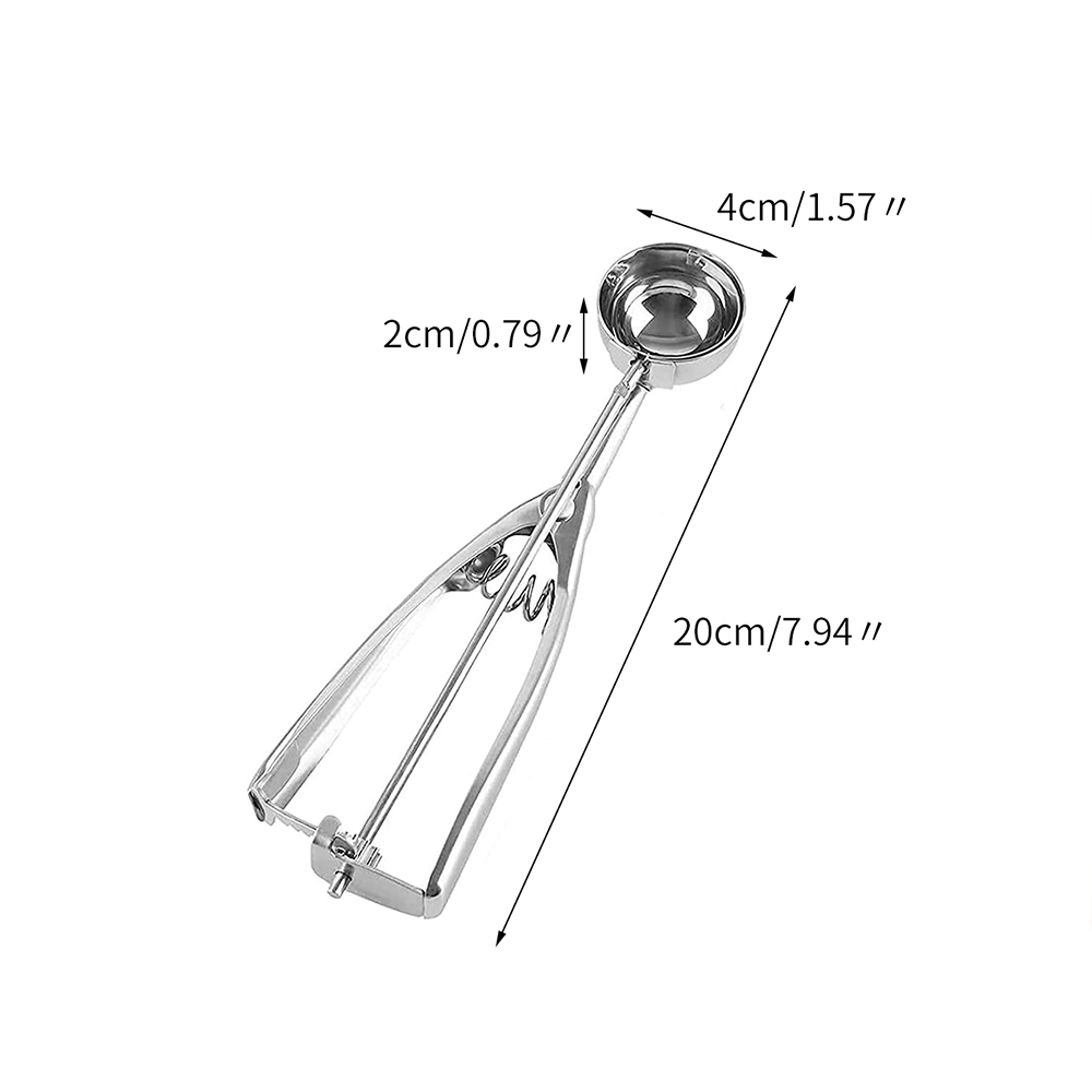 Stainless Steel Cookie Scoop with Trigger, Ice Cream Scoop for Fruit, Baking, Cupcake Dough – view 8