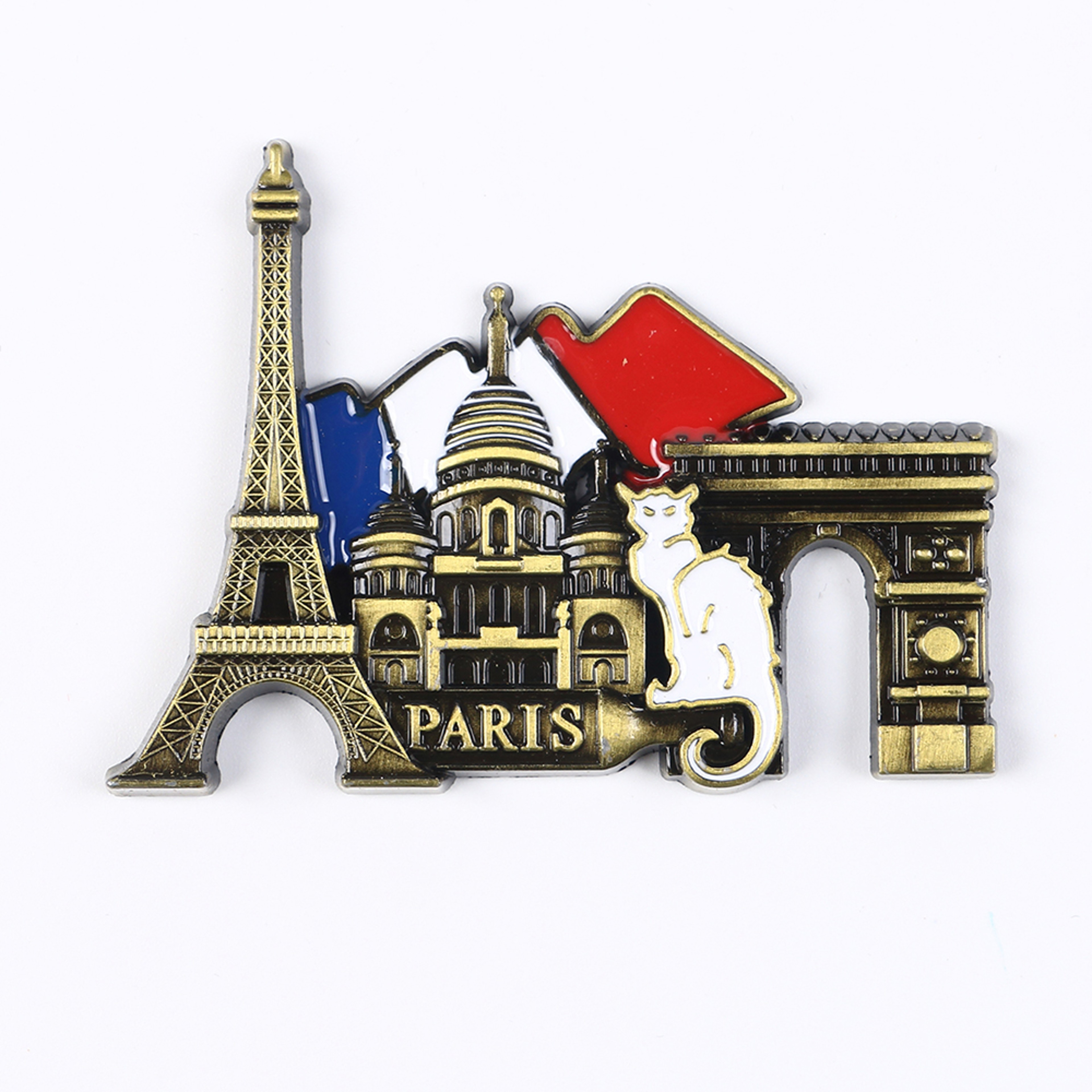 Eiffel Tower Paris Metal Fridge Magnet, France Travel Souvenirs Gift, Refrigerator Sticker Home Decor – view 8