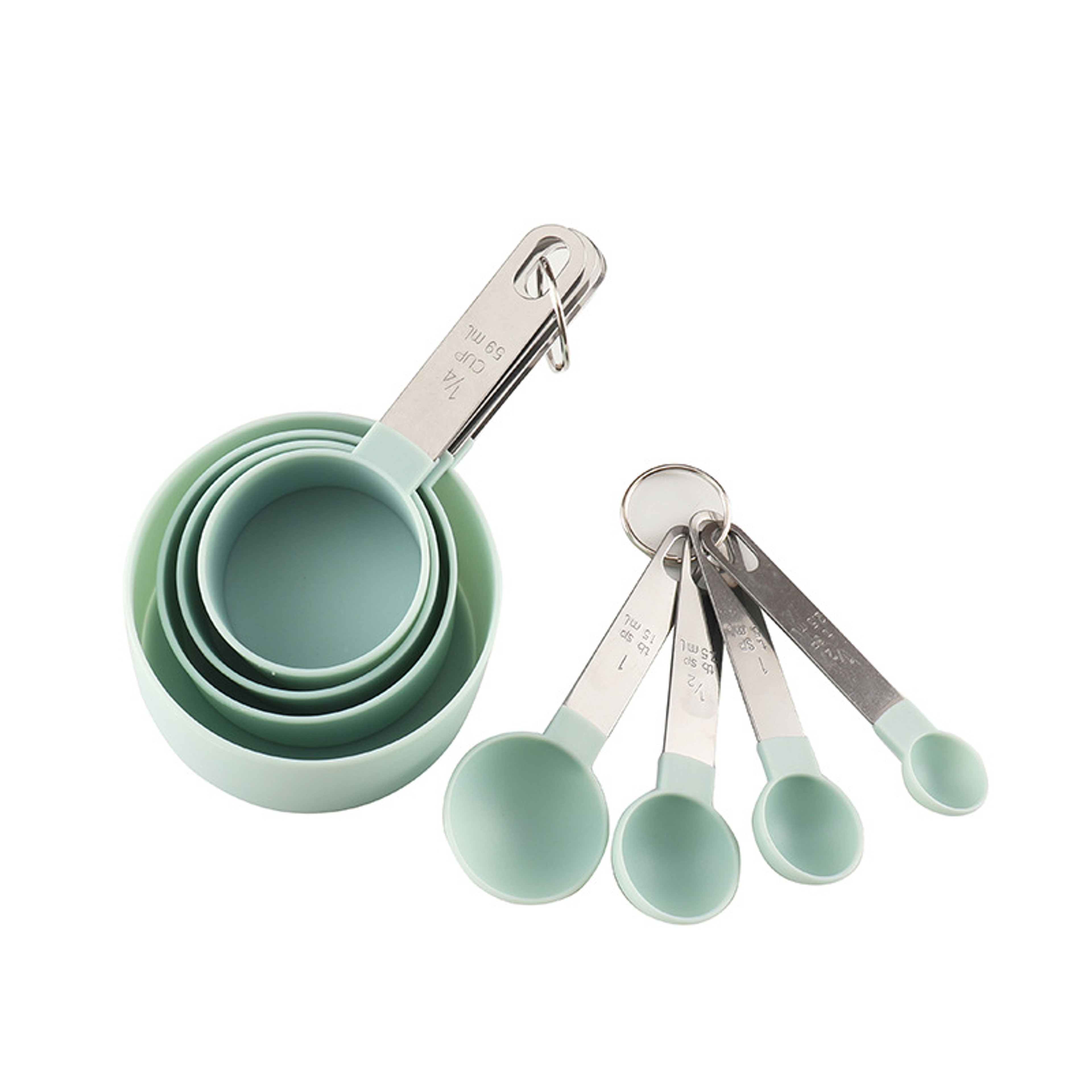 Stainless Steel Measuring Cups Spoons Set, Kitchen Tools for Baking, Cake, Pastry, Cooking – view 8