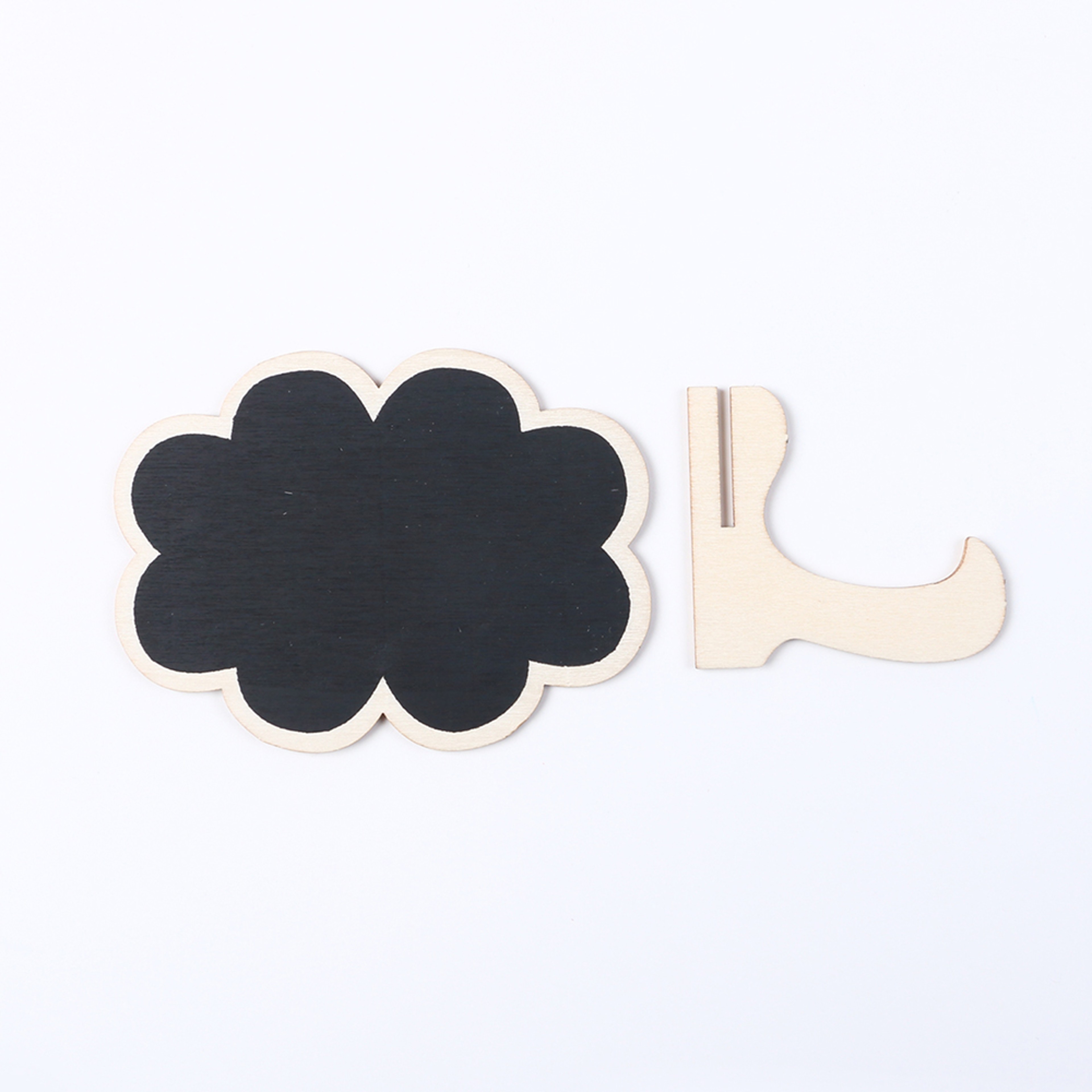 Wooden Chalkboards for Weddings, Mini Chalkboard Signs With Easel, Birthday Message Labels – view 4