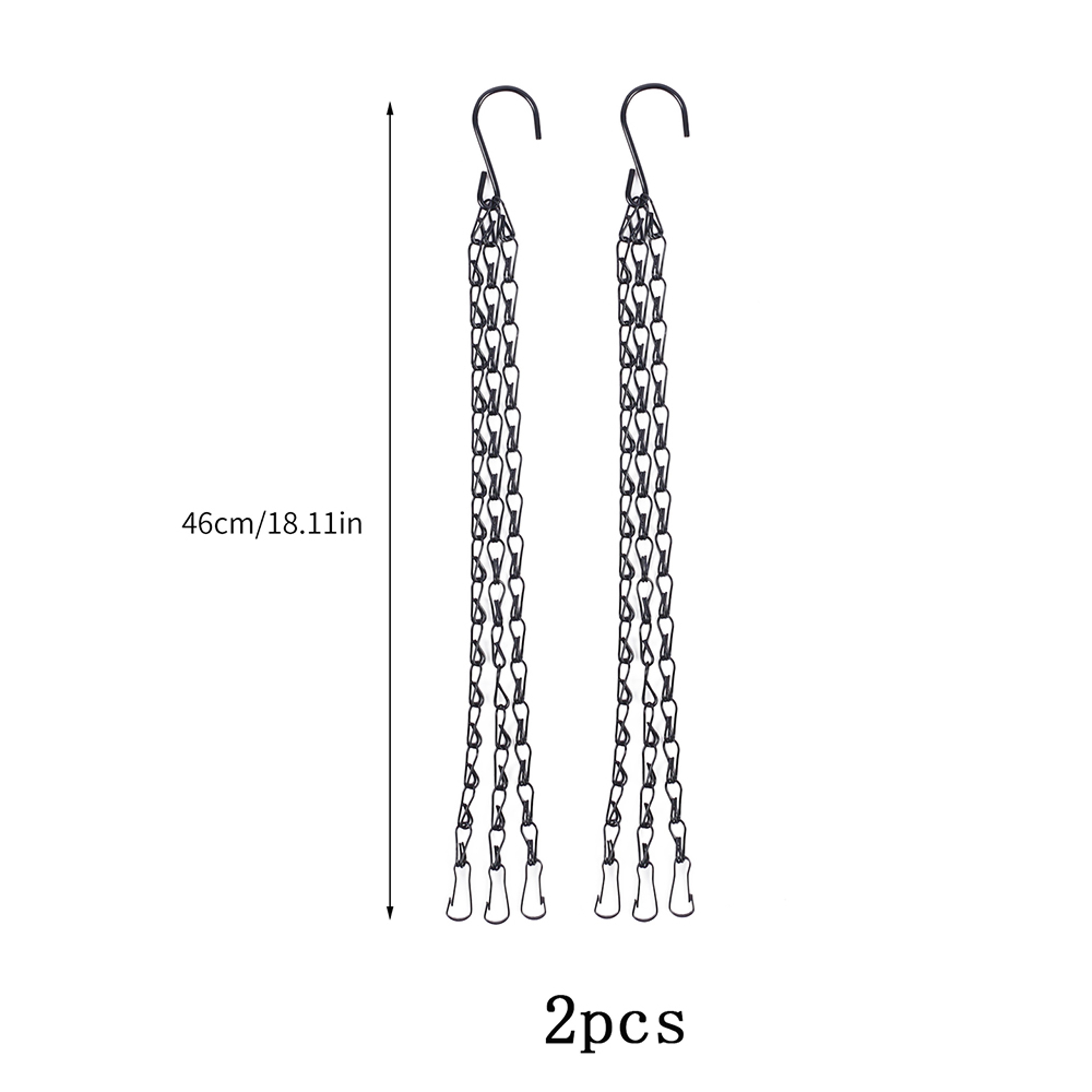Flower Plant Pot Replacement, Hanging Baskets Chains with Hooks, Hanger for Bird Feeders, Lanterns, Ornaments – view 7