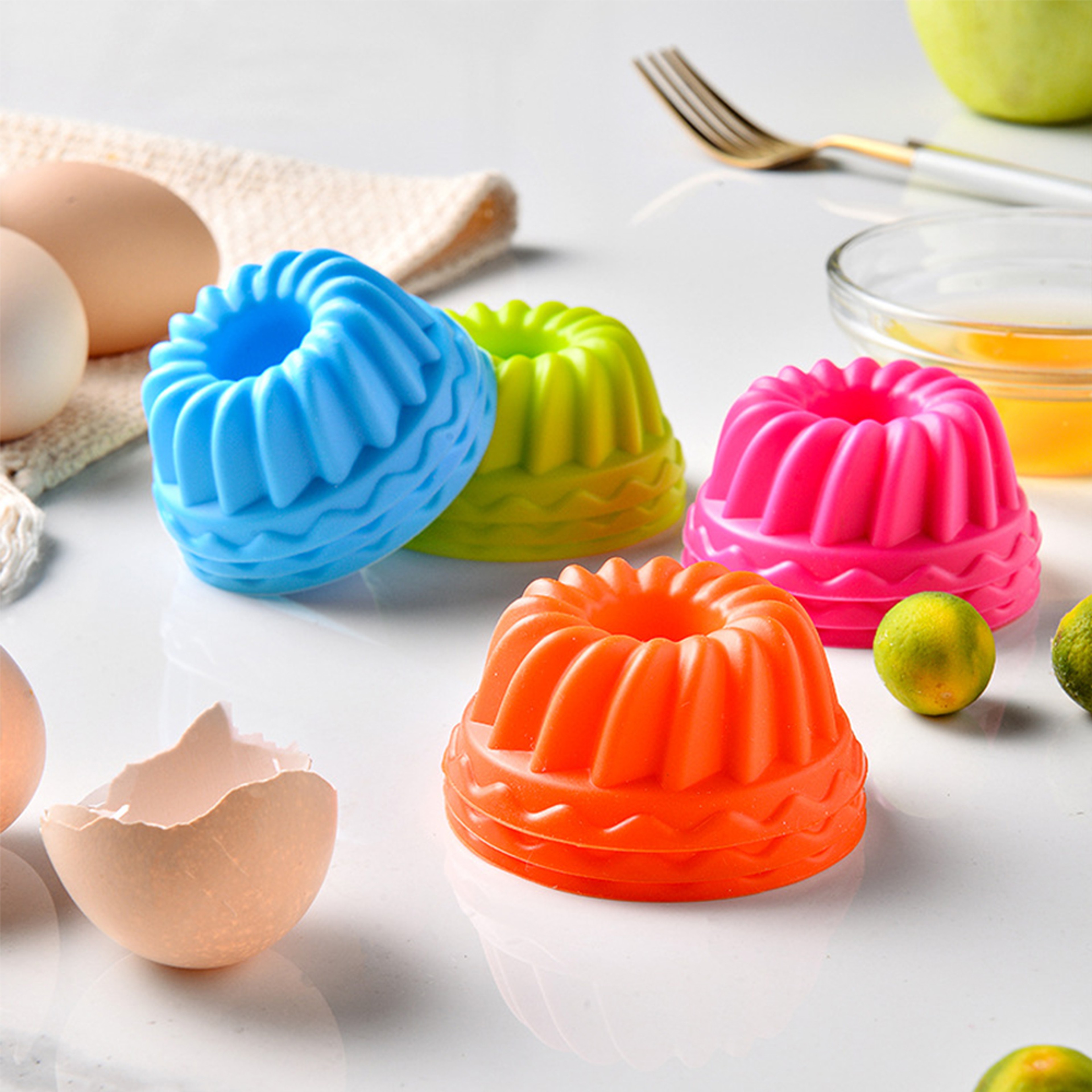Muffin Cake Cups Silicone Cake Molds, Egg Tart Cupcake Dessert Baking Mold, Color Random Bakeware Tools – view 2