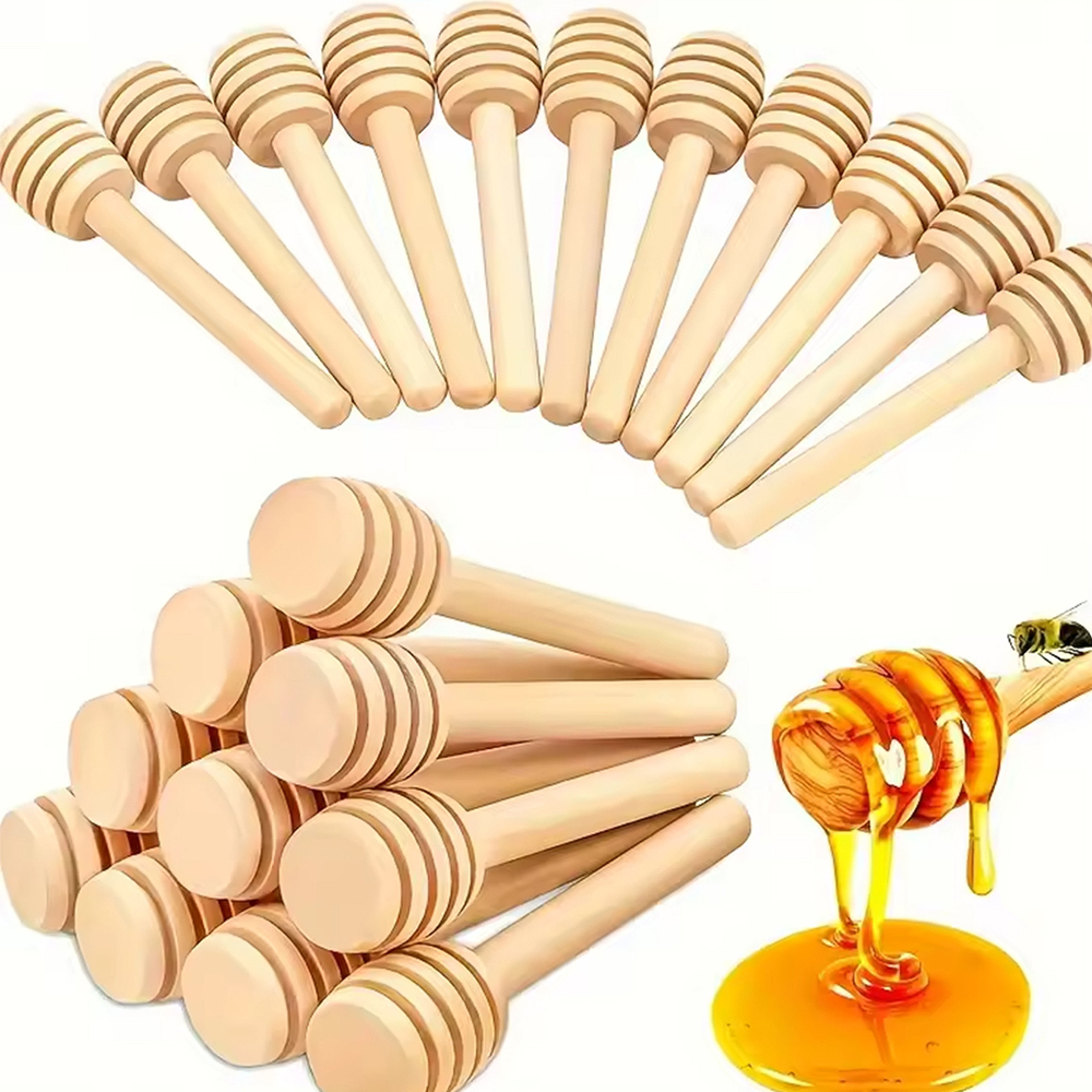 Honey Stir Sticks for Honey, Wooden Honey Dipper, Jam Stirrer for Honey Jar Dispense - Gift for Christmas – view 1