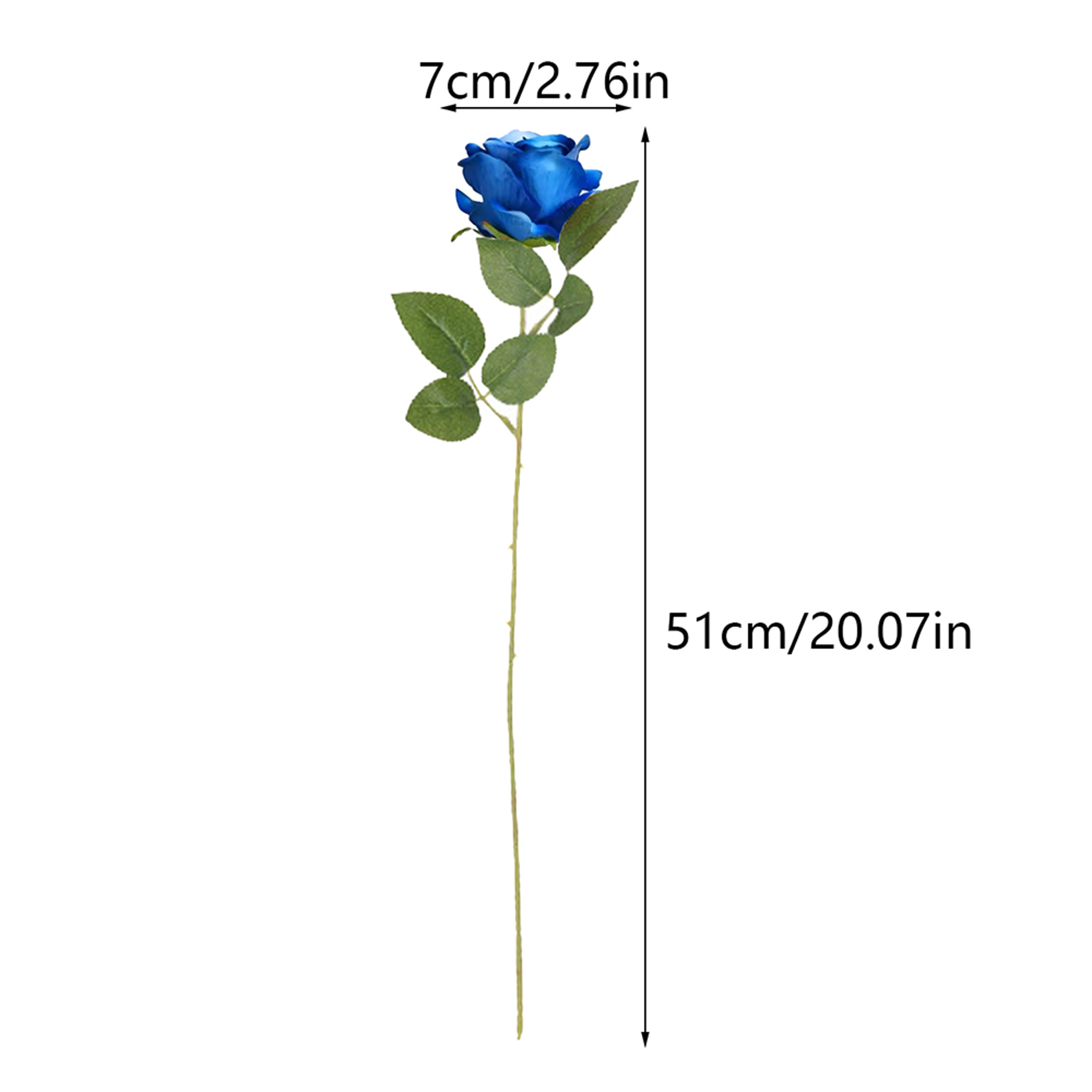 Realistic Velvet Artificial Blue Rose Bouquet, Faux Fake Flowers for Weddings, Home Decor Party Table Decor – view 5