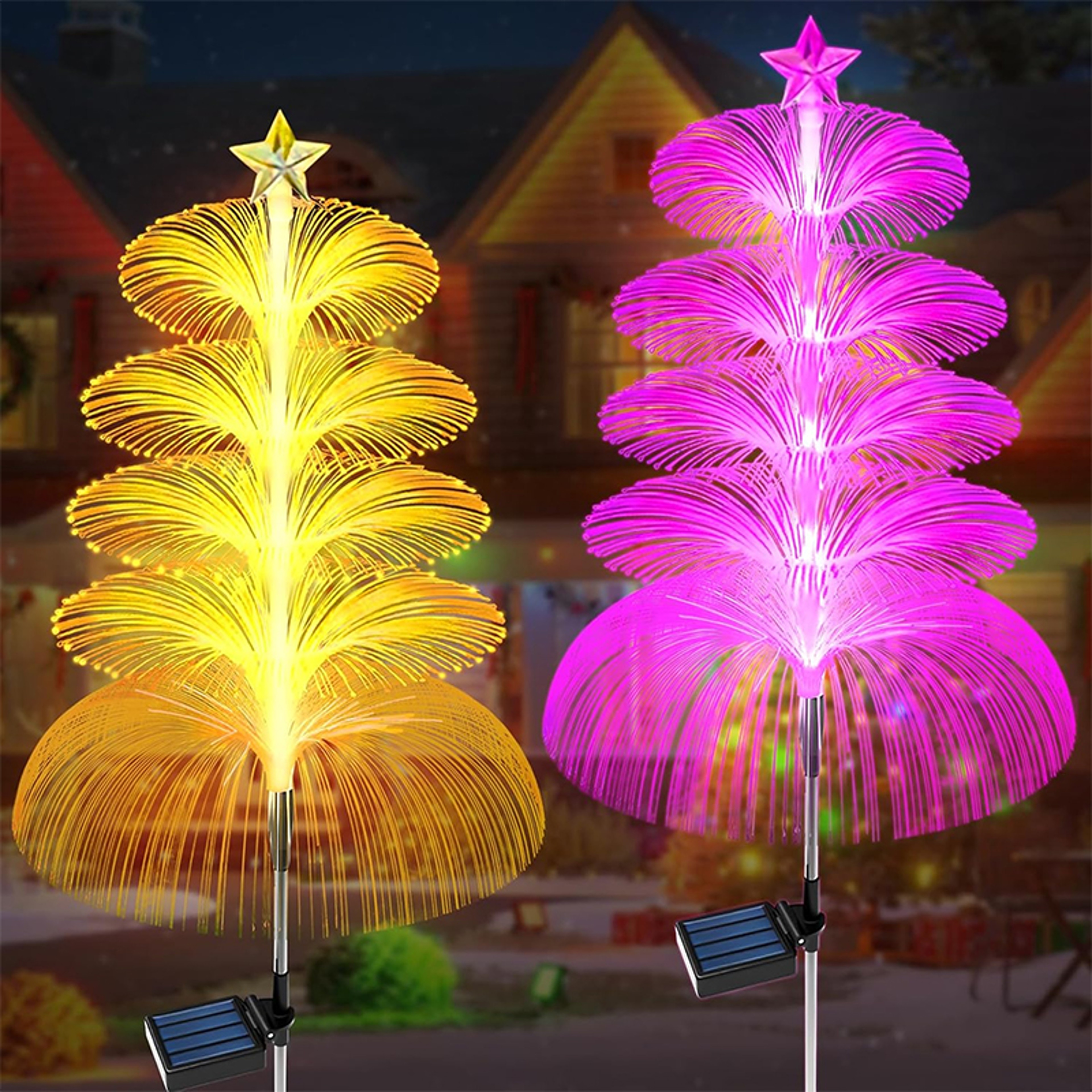 Outdoor Jellyfish Lights, Color-changing Solar Garden Lamp, Garden Decorative Ground Plug – view 1