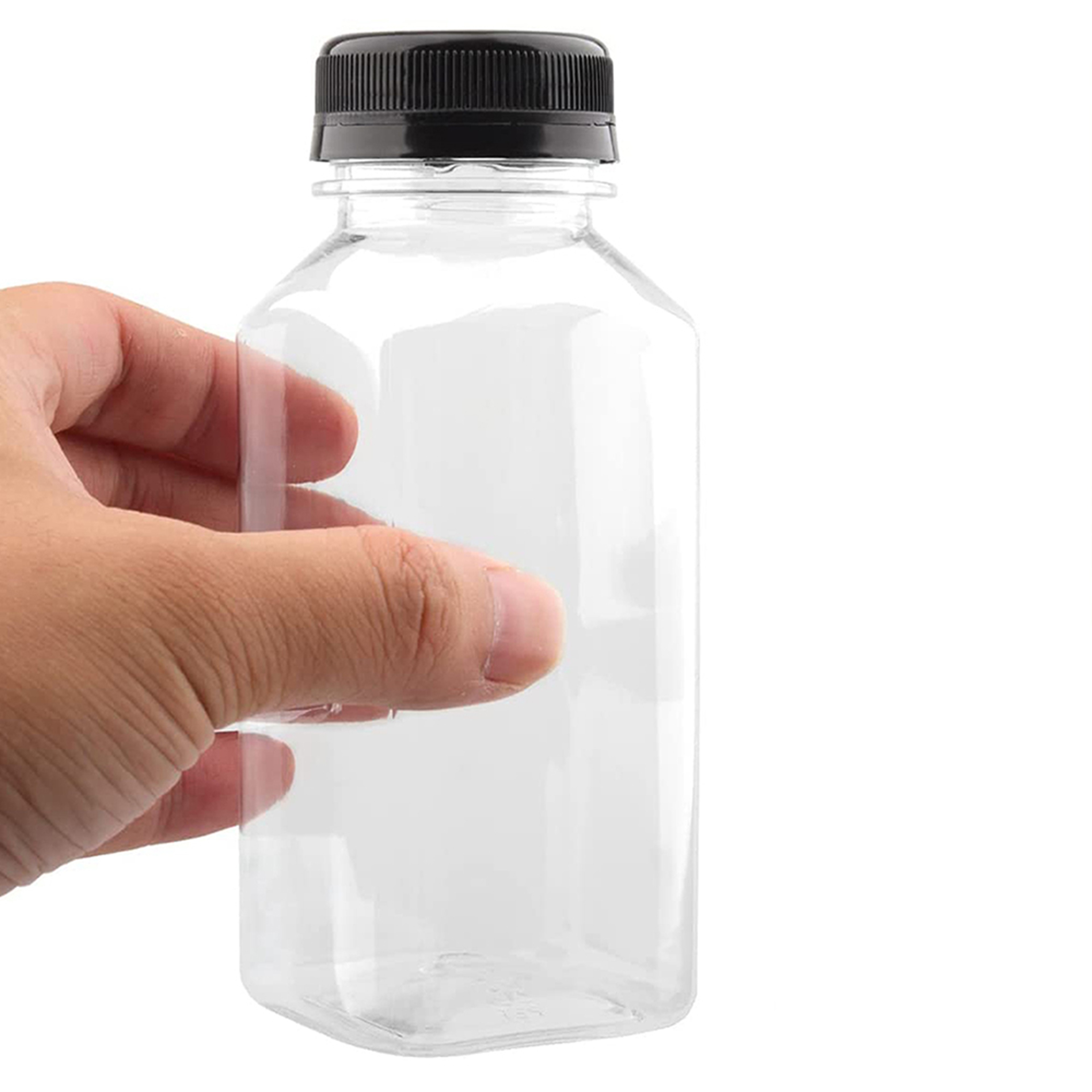 Empty Plastic Juice Bottle with Caps for Smoothies and Juicing Drinks – view 2