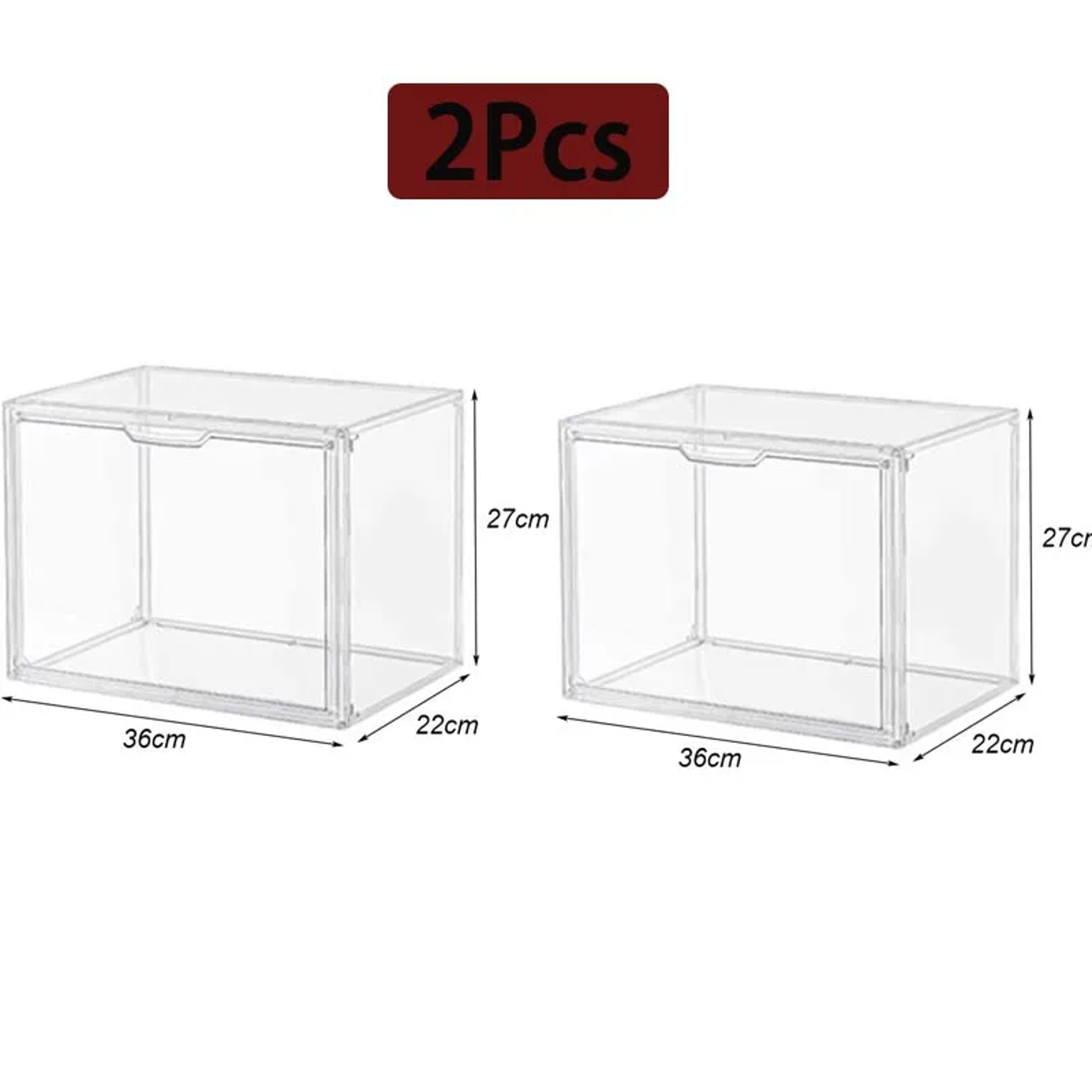 Large Capacity Storage Box Organizer For Figures Acrylic Display Dustproof Makeup Organizer Clear B 4