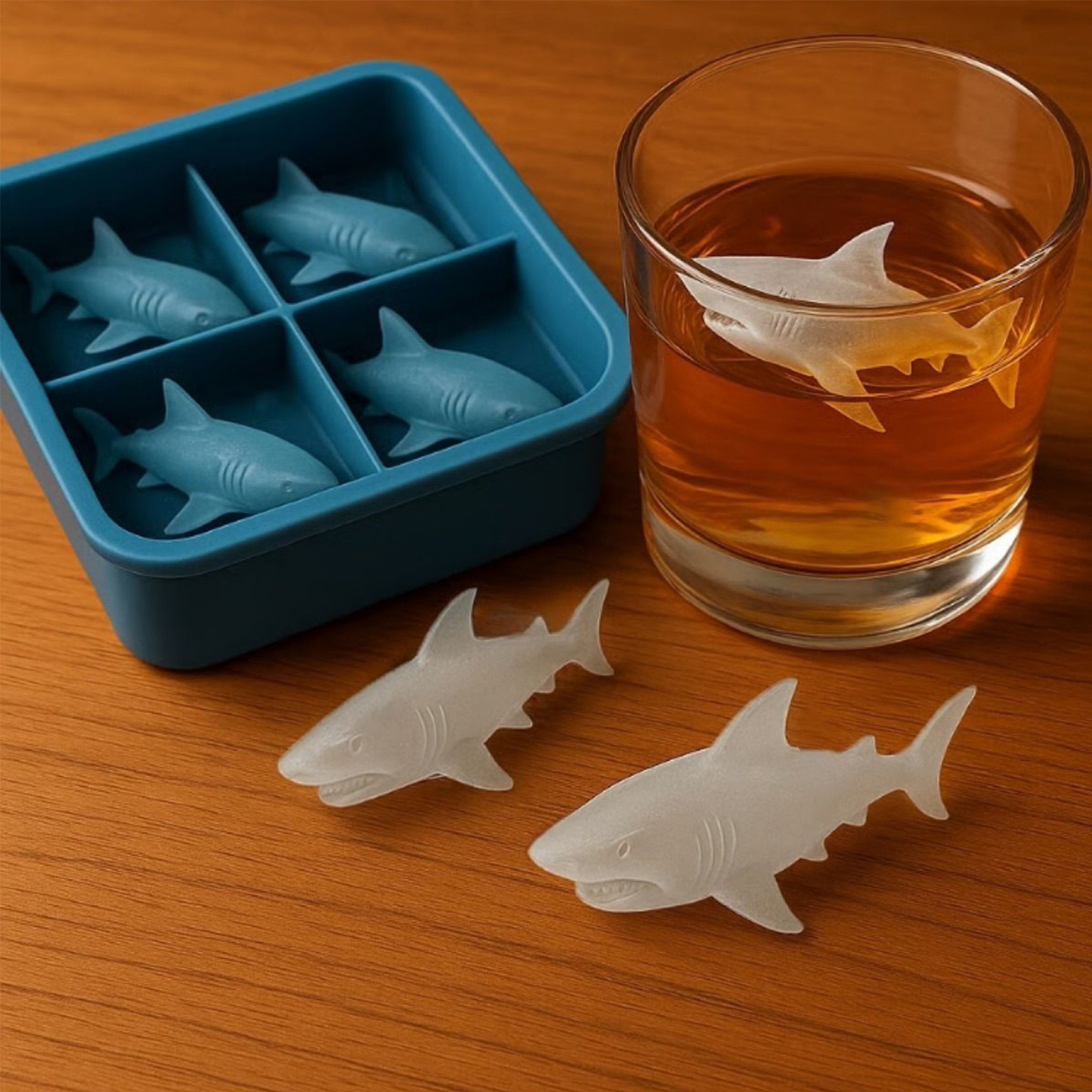 Shark Ice Mold for Whiskey, Creative Silicone Tray for Water, Easy Release Kitchen Ice Cream Mould – view 1