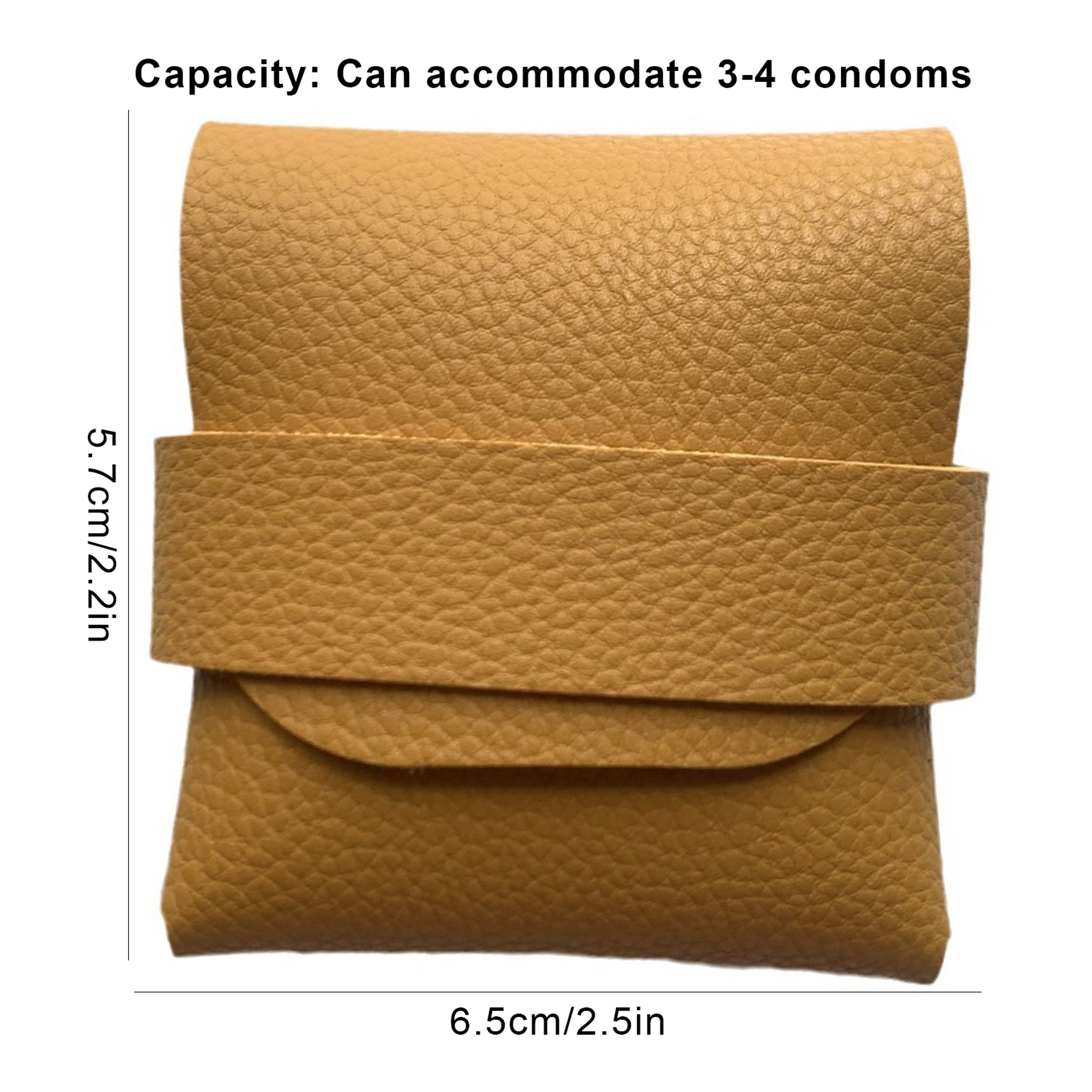 Travel Condom Case, Elegant PU Leather Box, Secure Small Purse for Condoms, Compact Design, Protects and Keeps Condoms – view 7