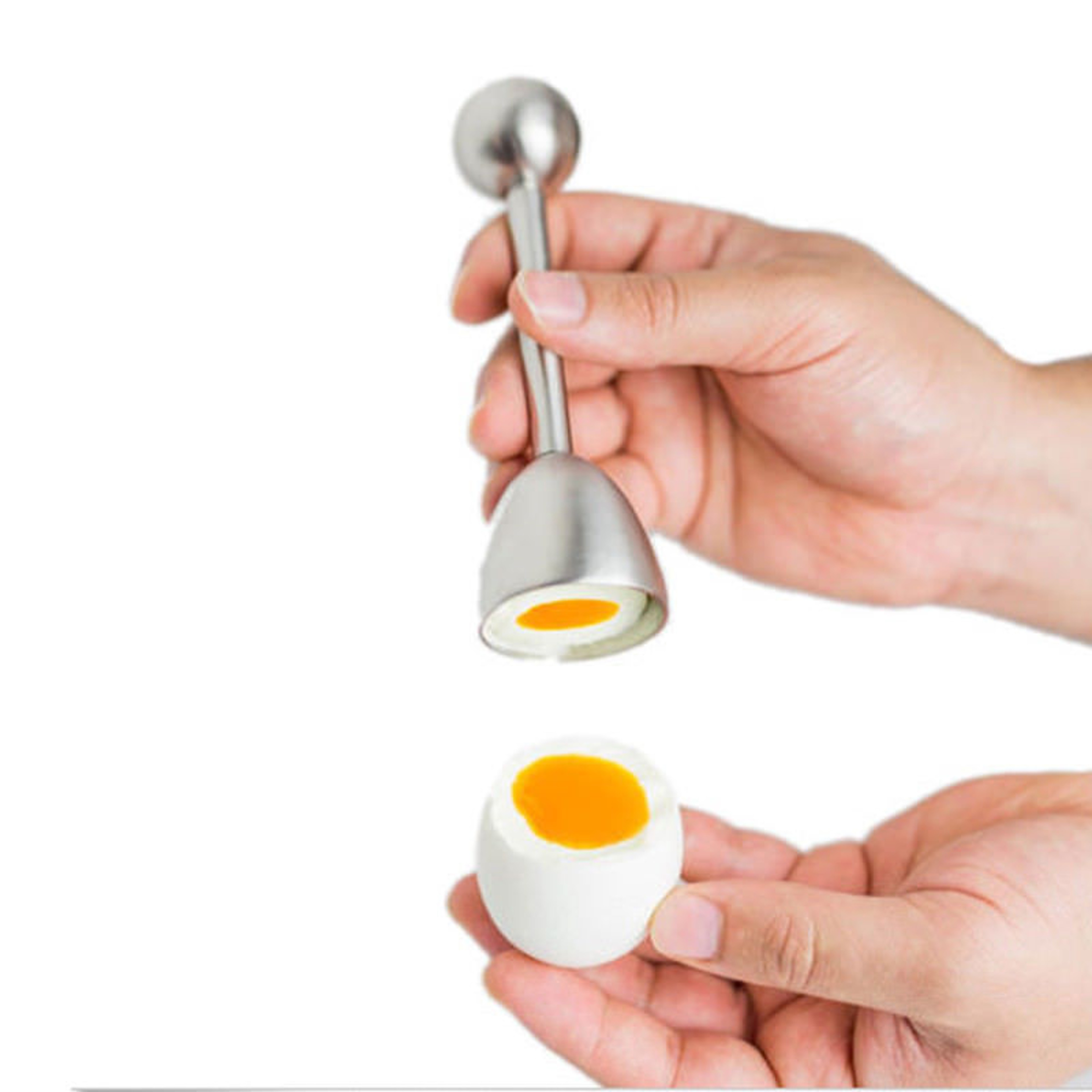 Egg Cutter Accessories Gadget, Stainless Steel Boiled Egg Topper, Shell Opener – view 1