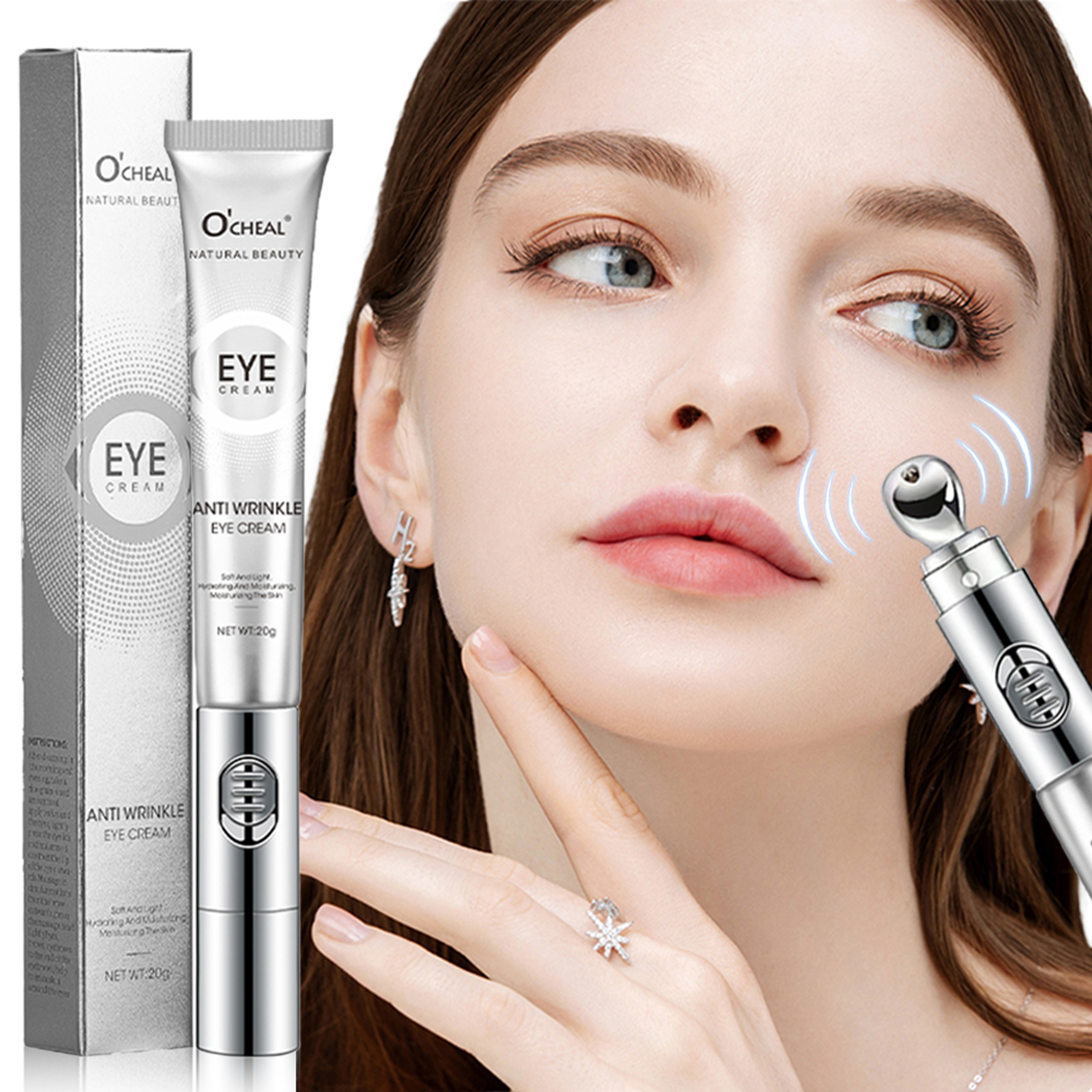 Hyaluronic Acid Firming OCHEAL Electric Massage Eye Cream, Fades Fine Lines, Moisturizing Eye Care Gel – view 1