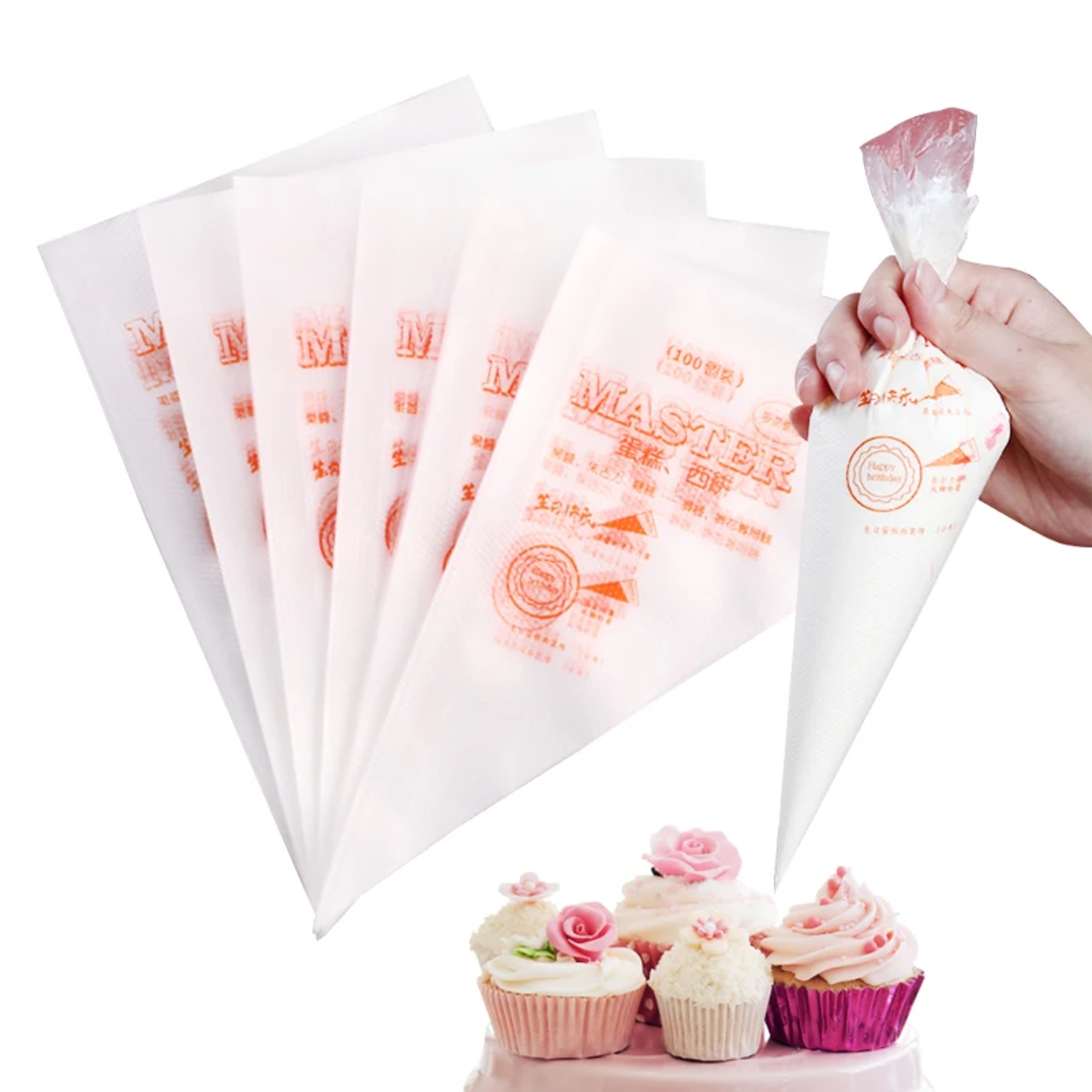 Icing Piping Cake Pastry Bags Disposable Pastry Bag Cupcake Decorating Bags For Cakes 0