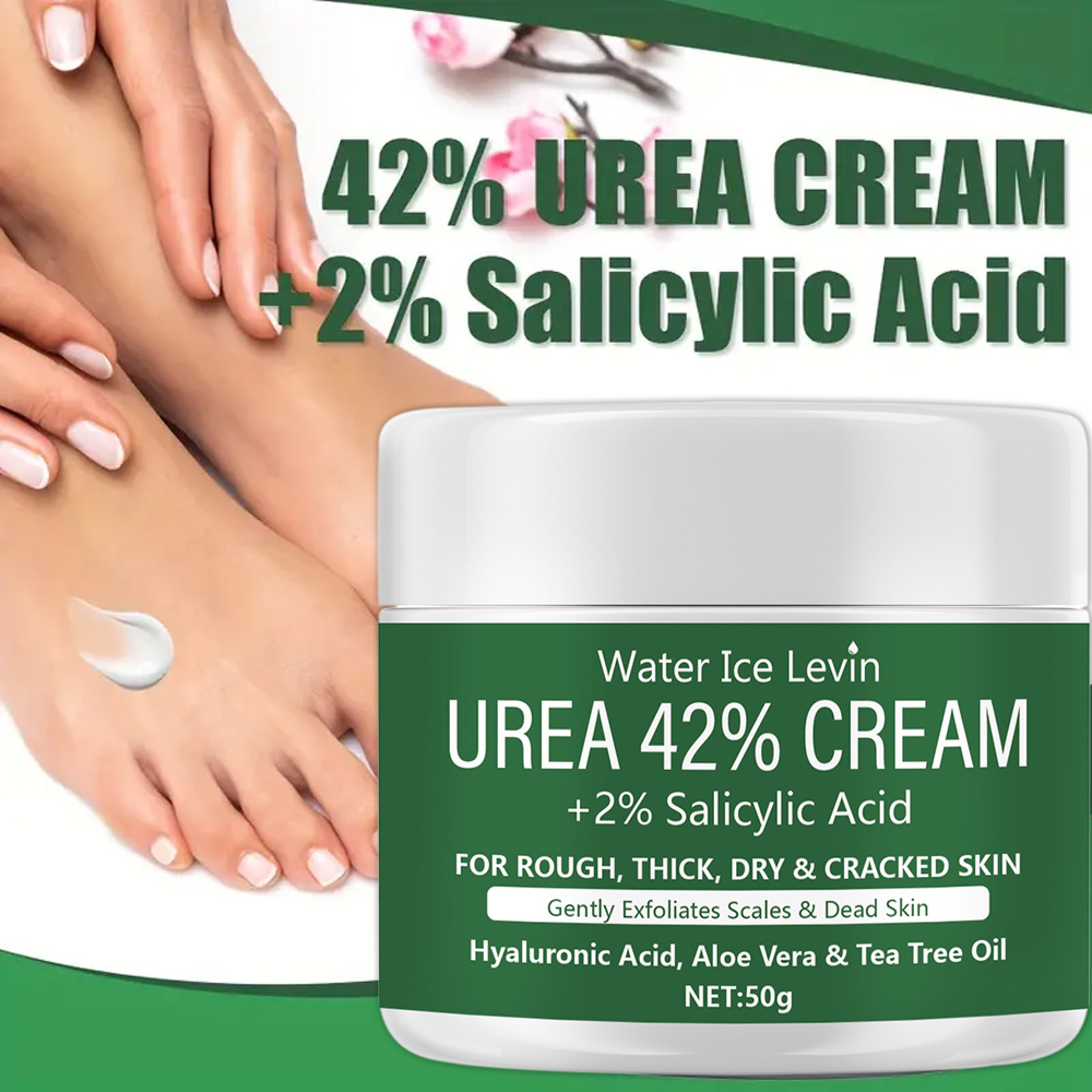Urea Cream Salicylic Acid Foot and Hand Moisturizer, Deep Nourishing Formula for Soft, Hydrated Skin – view 4