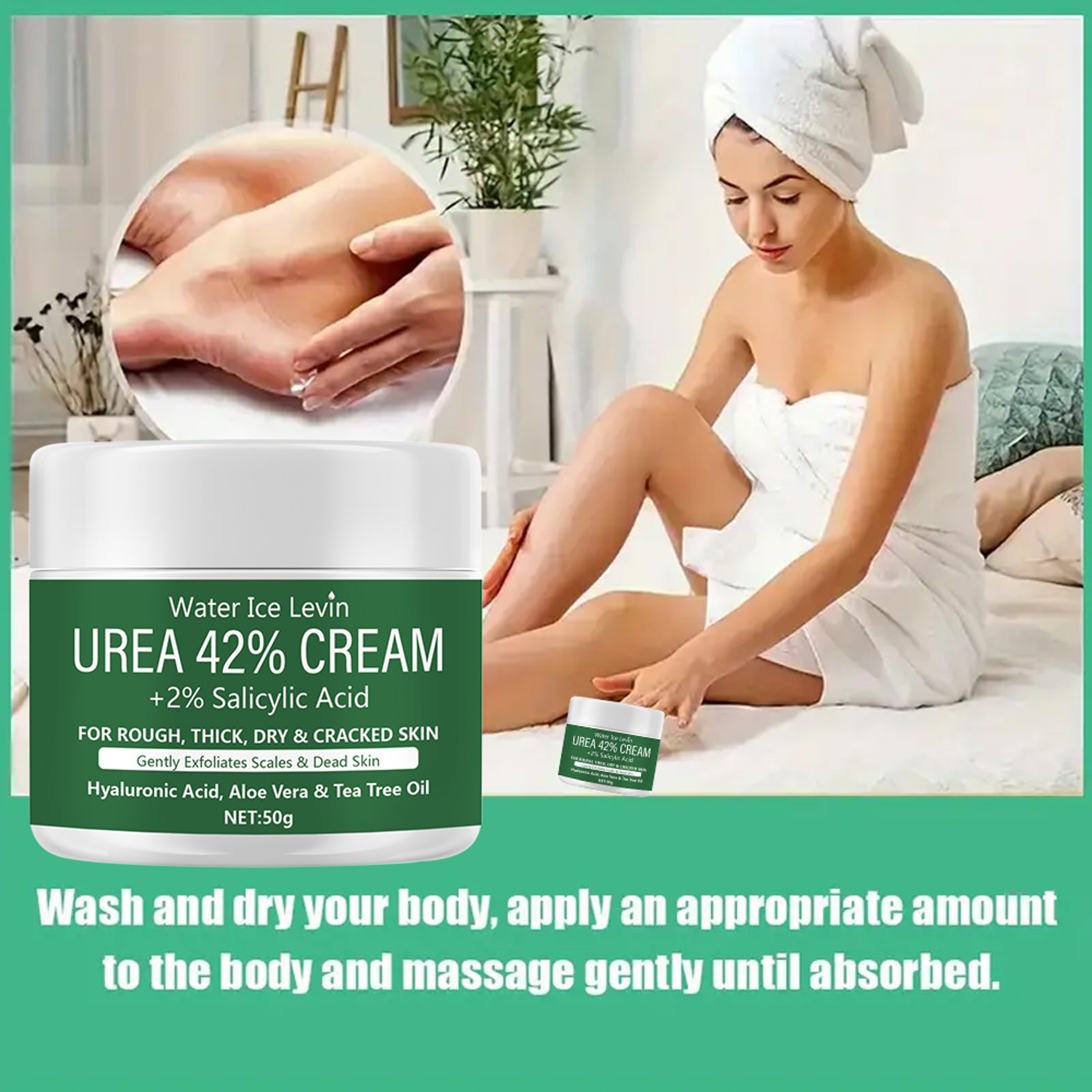 Urea Cream Salicylic Acid Foot and Hand Moisturizer, Deep Nourishing Formula for Soft, Hydrated Skin – view 5